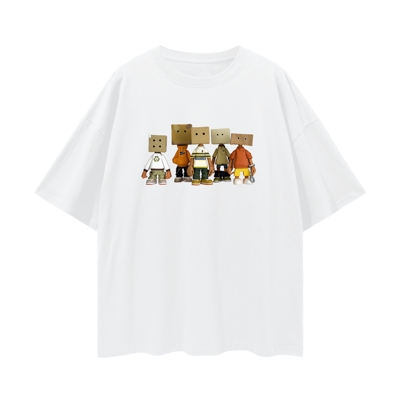 Vintage Like Box Head Michael Lau Designer Toys Y2K Graphic Oversized T Shirt