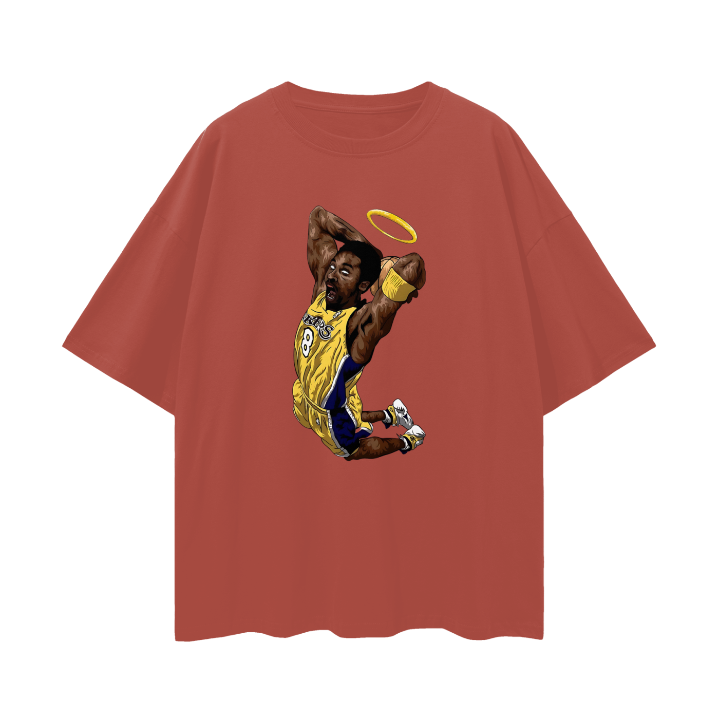 Kobe Bryant Angel Halo 90s Vintage Like Graphic Oversized T Shirt