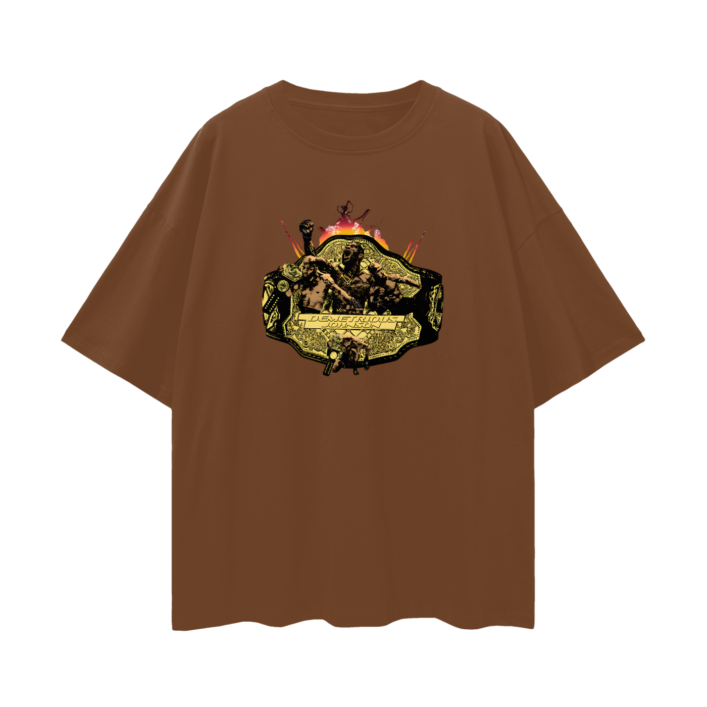 Demetrius Johnson UFC Belt Graphic Oversized T Shirt