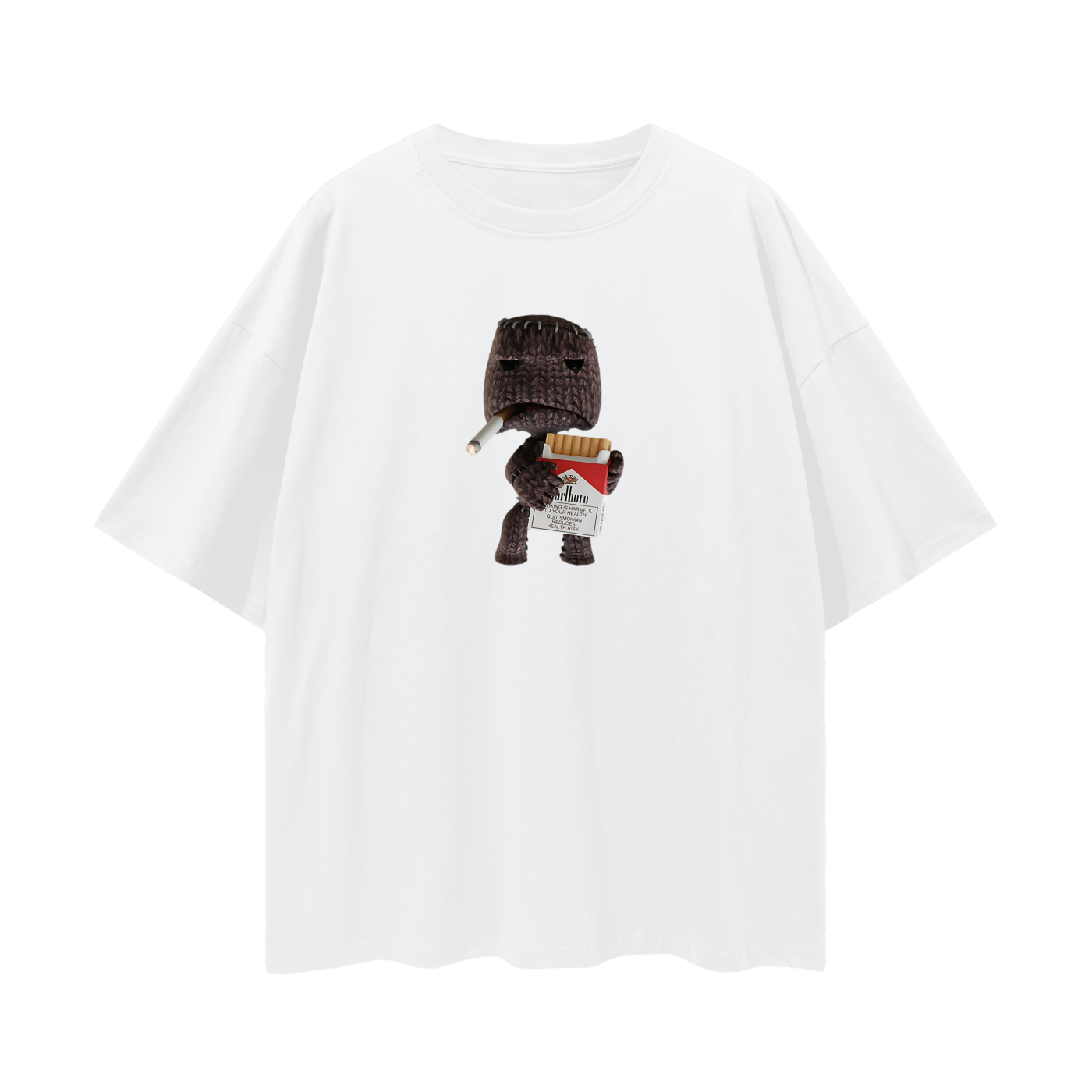 Vintage Like Sackboy Smoking A Cig Oversized T Shirt