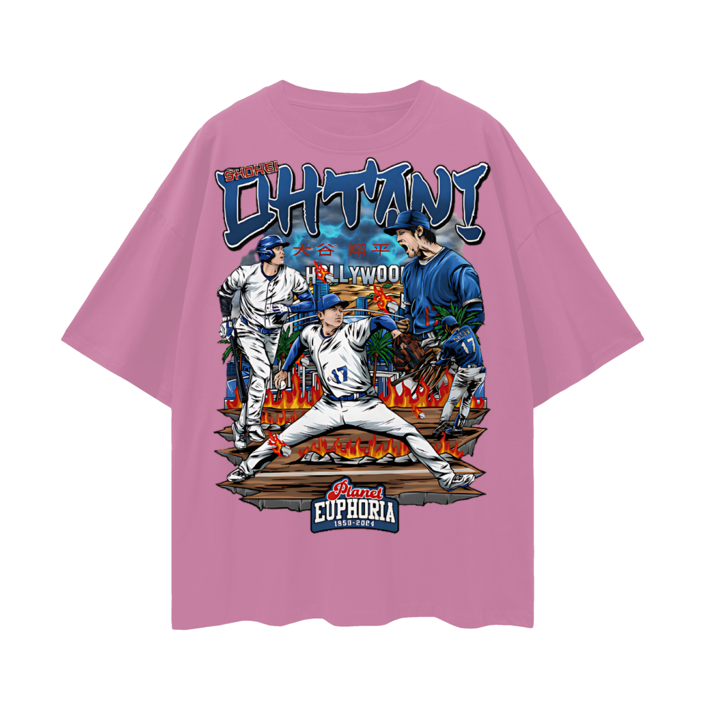 Shohei Otani Dodgers PE MLB Baseball Vintage Like Graphic Oversized T Shirt
