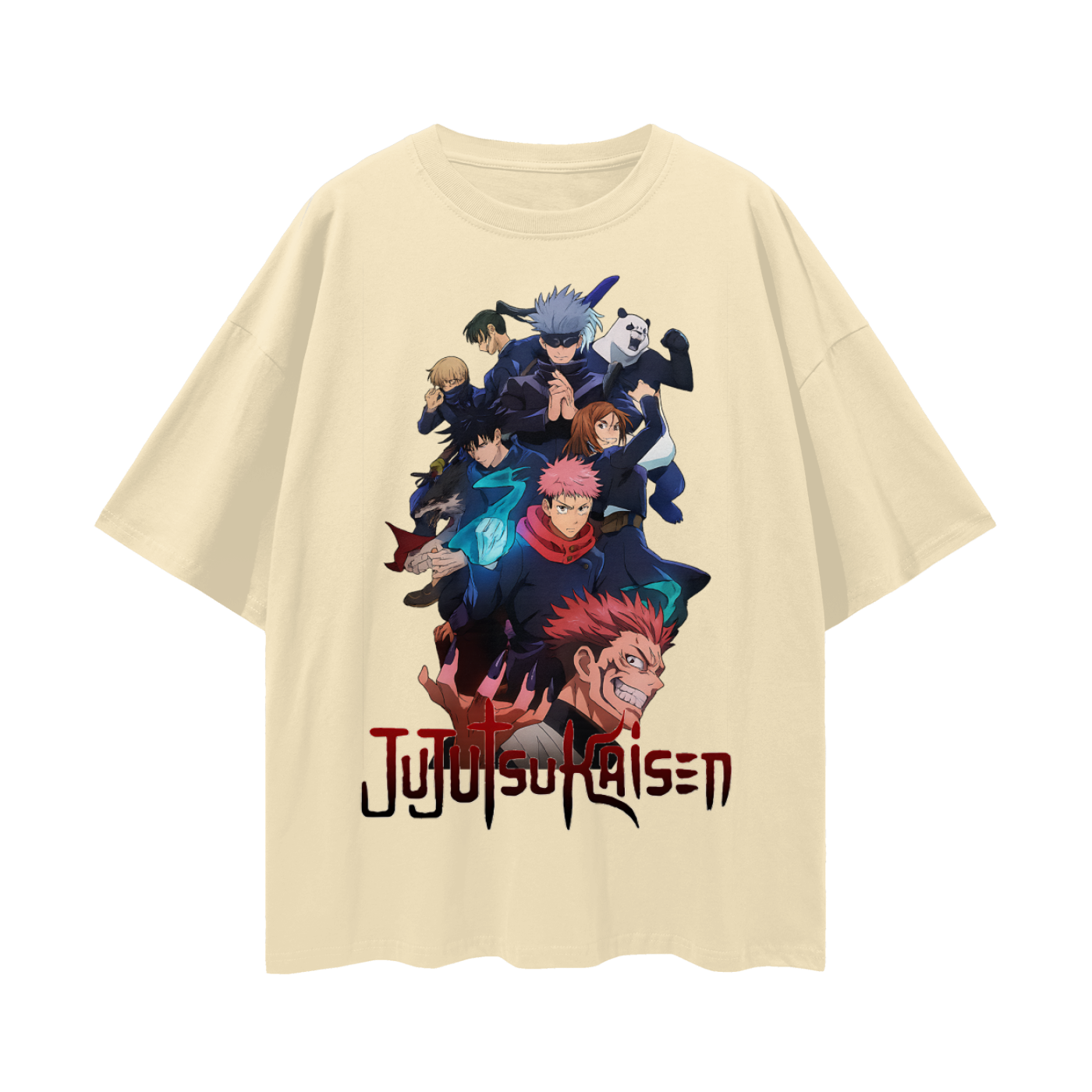 Vintage/Y2K Jujutsu Kaisen Anime Characters Oversized T Shirt