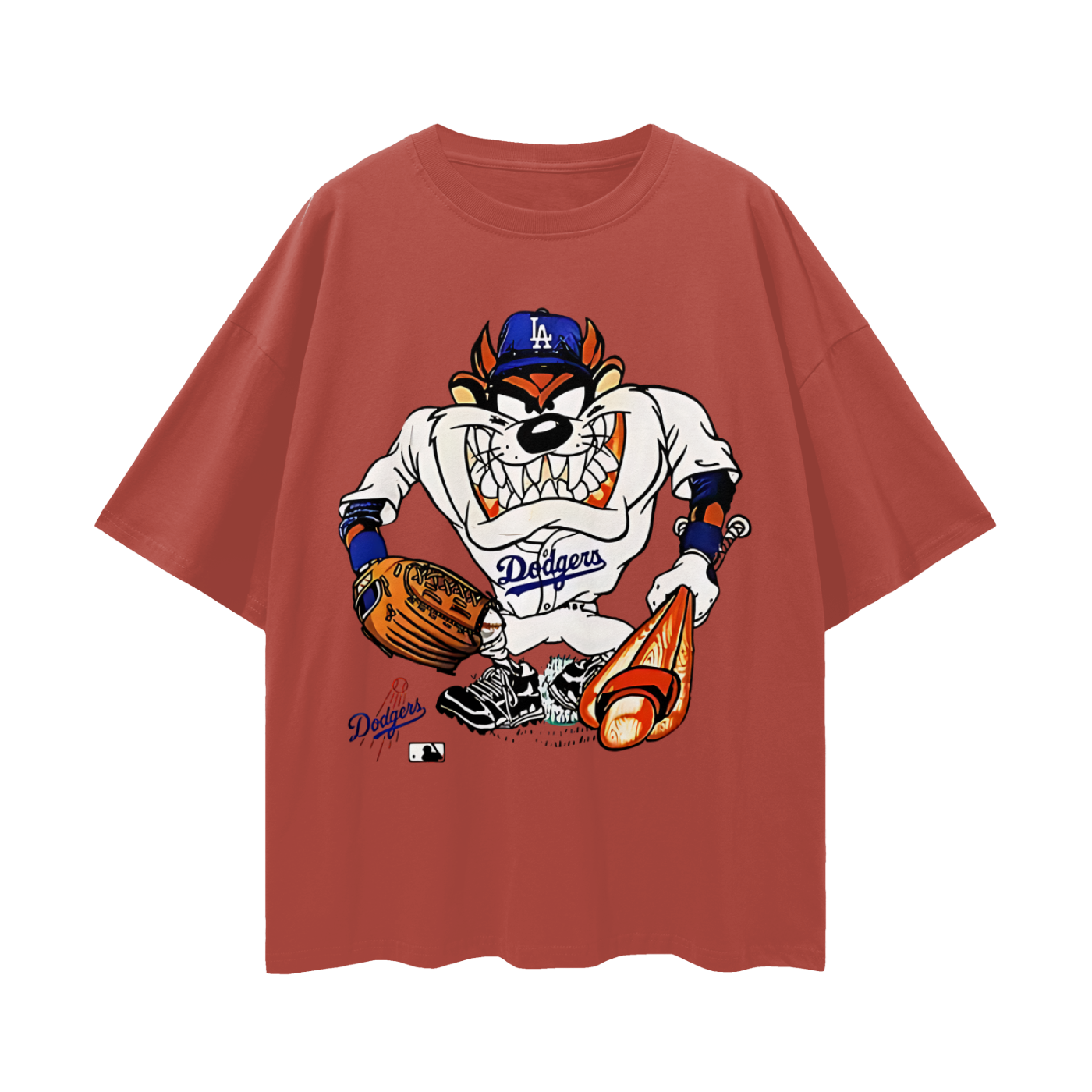 Tasmanian Devil LA Dodgers 90s Y2K Vintage Like Graphic Oversized T Shirt