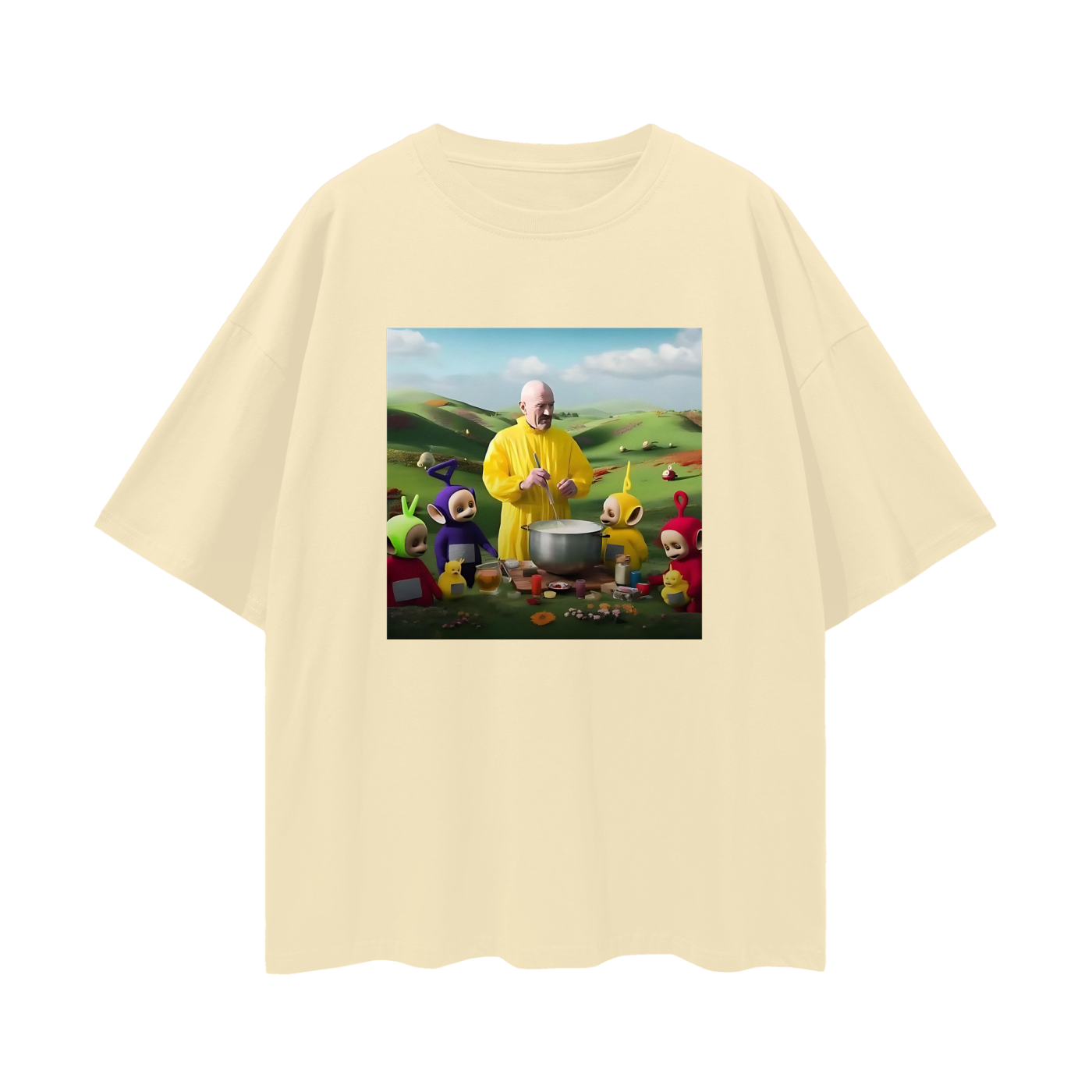 Funny Walter White Teletubbies Breaking Bad Graphic Oversized T Shirt