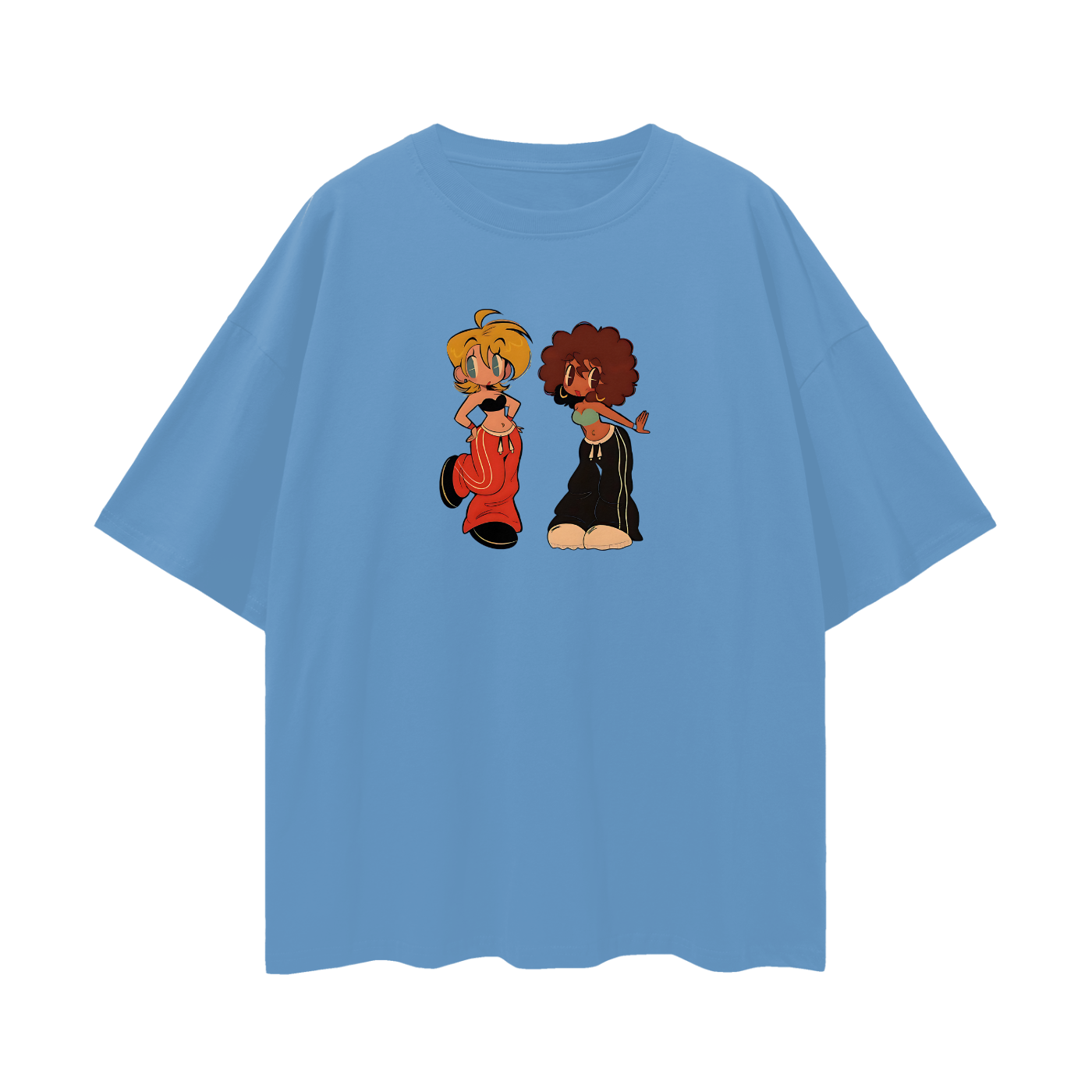Vintage Like Girls Mary & Judy Graphic Oversized T Shirt