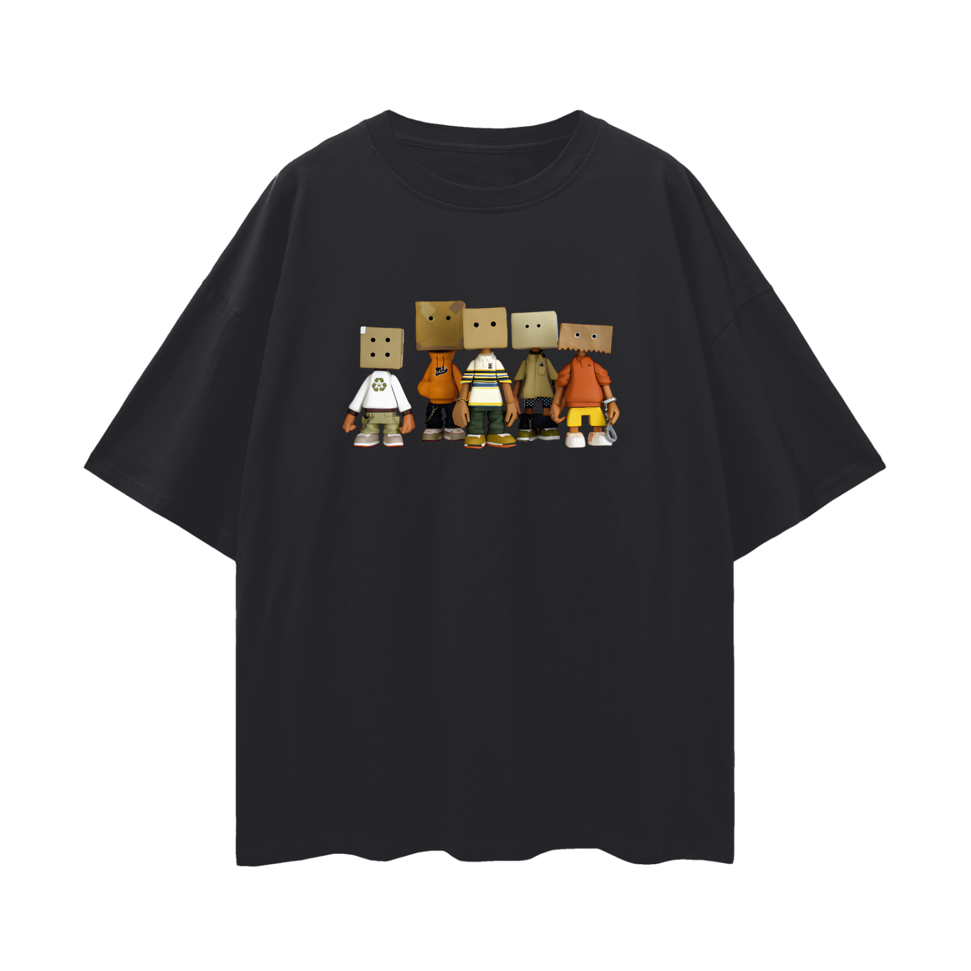 Vintage Like Box Head Michael Lau Designer Toys Y2K Graphic Oversized T Shirt