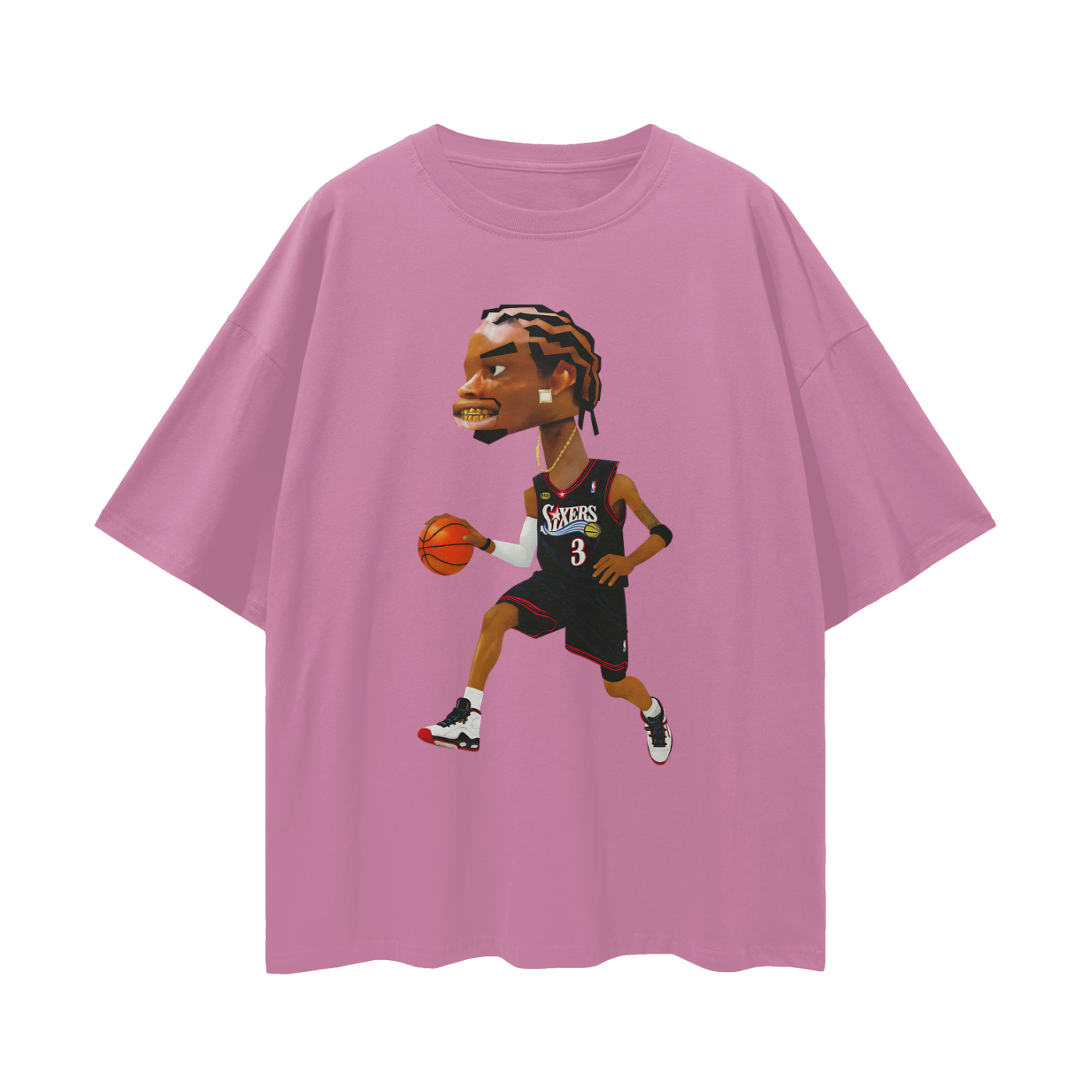 Vintage/Y2K Allen Iverson Sixers Oversized T Shirt