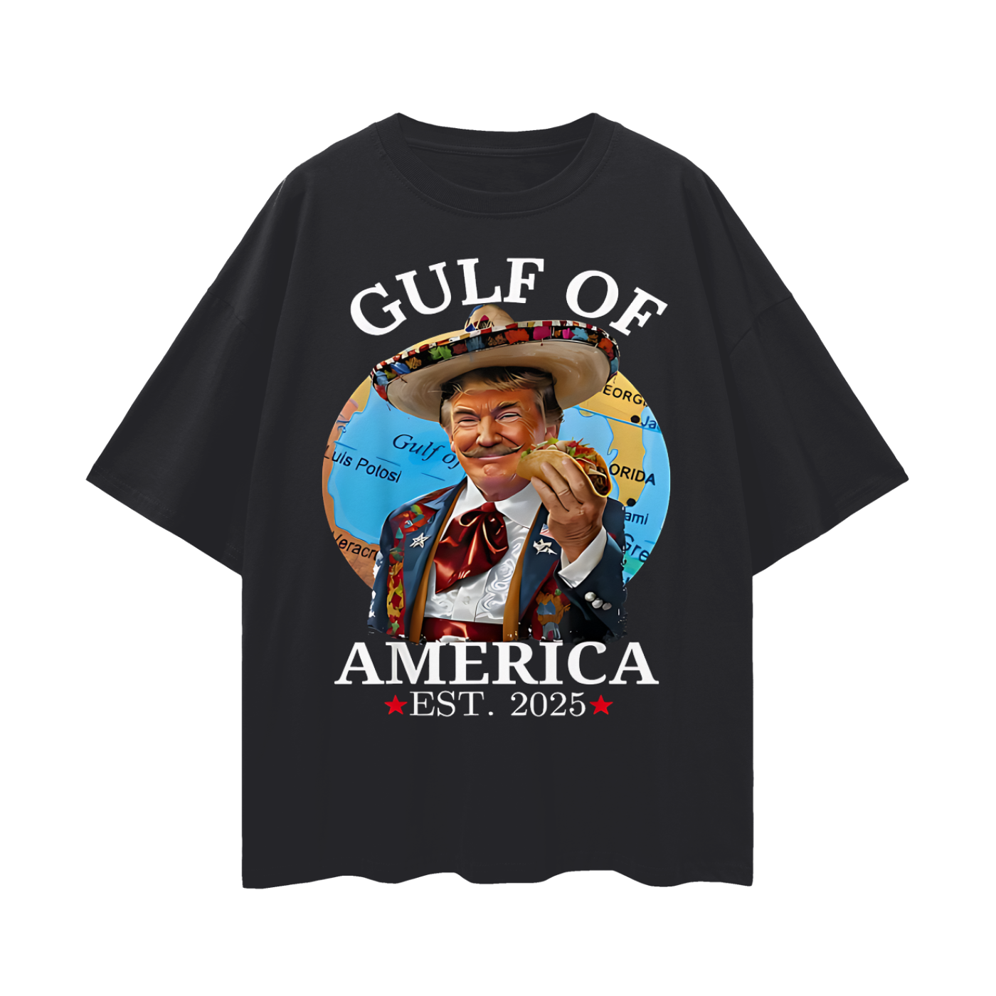 Funny Donald Trump Gulf Of America Graphic Oversized T Shirt