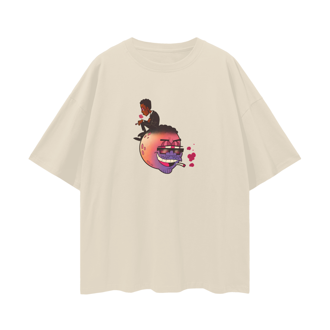 Vintage Like Kid Cudi Cartoon Graphic Oversized T Shirt