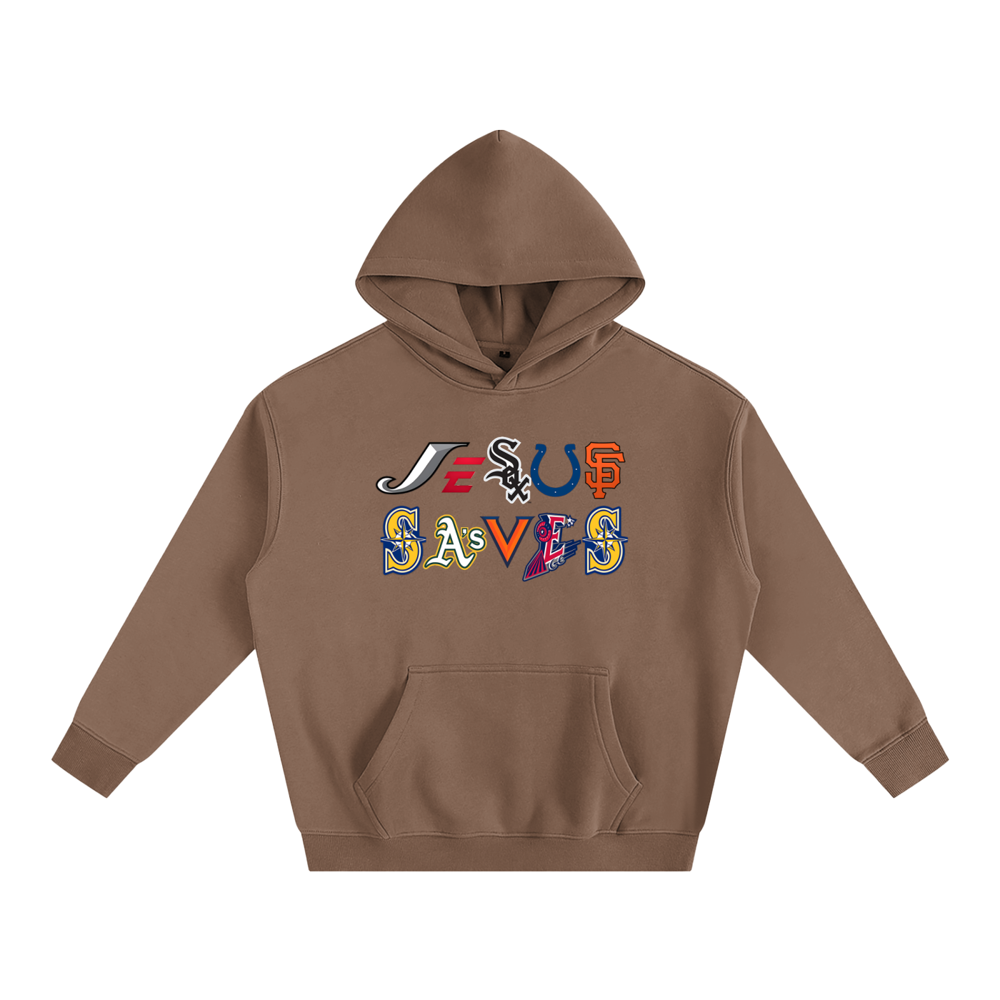 Vintage/Y2K Religious Jesus Saves Logos Oversized Hoodie