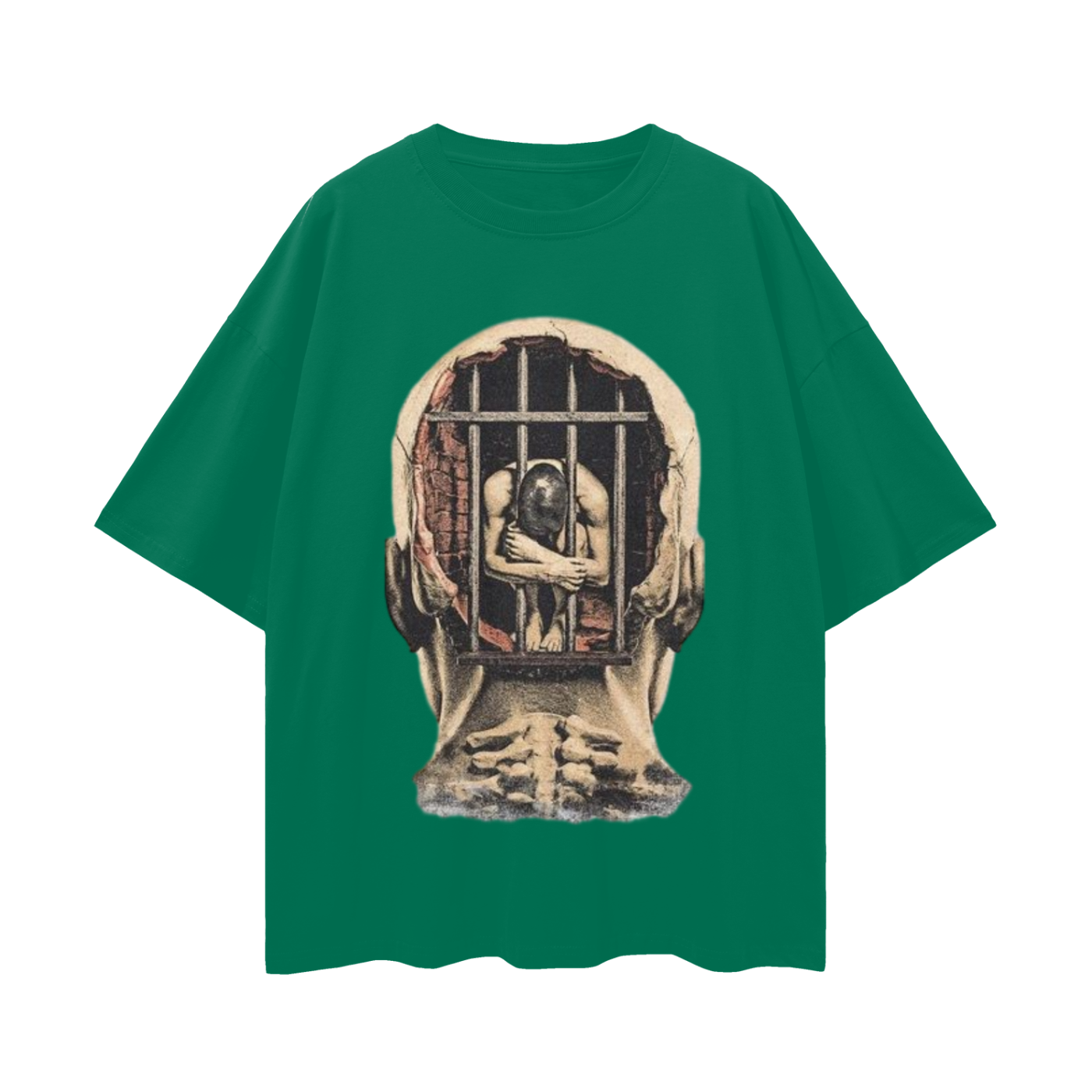 Mental Jail Cell 90s Y2K Vintage Like Graphic Oversized T Shirt