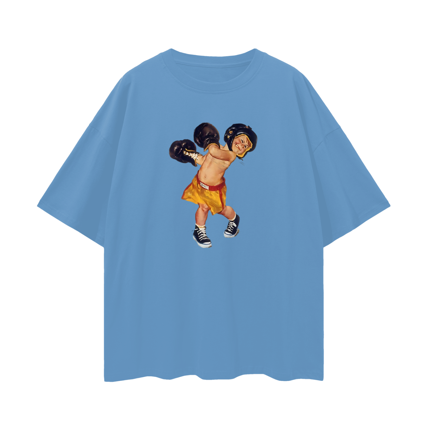 Vintage Like Kid Boxing Oversized T Shirt