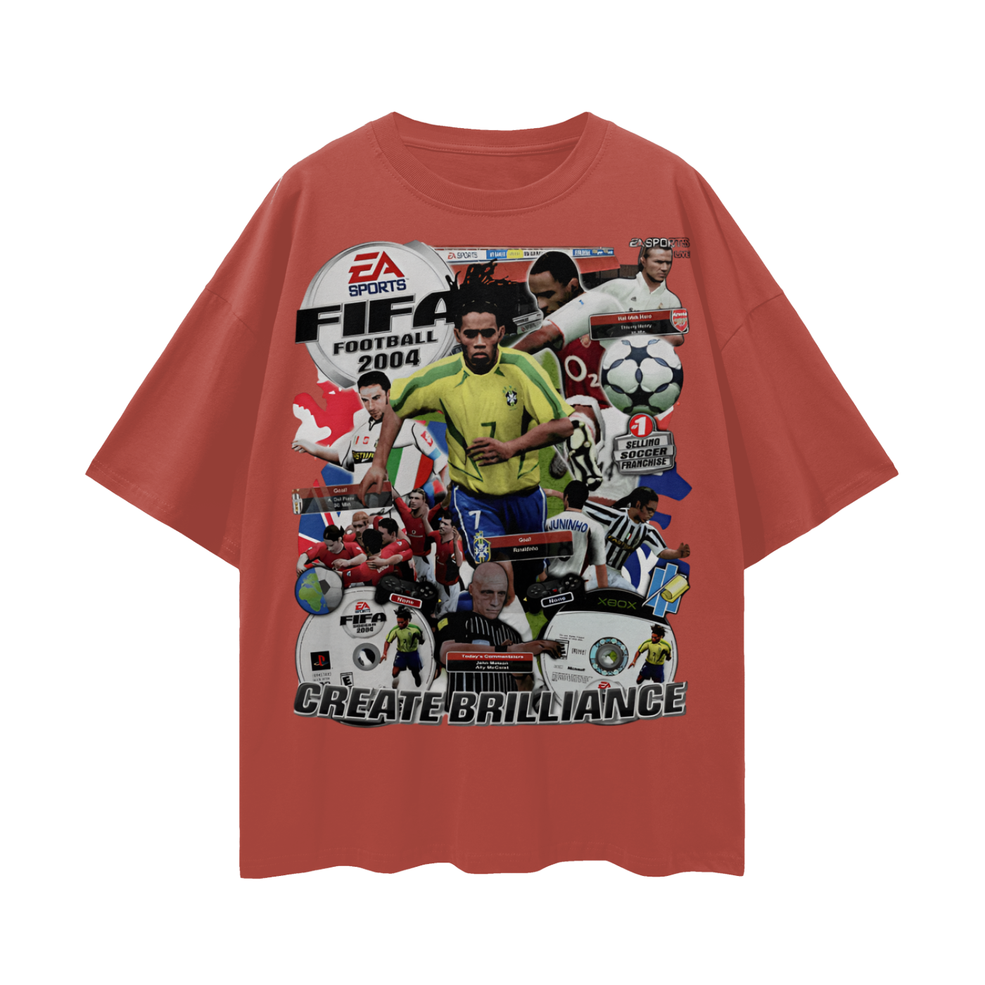 Vintage/Y2K 2004 Fifa Soccer Oversized T Shirt