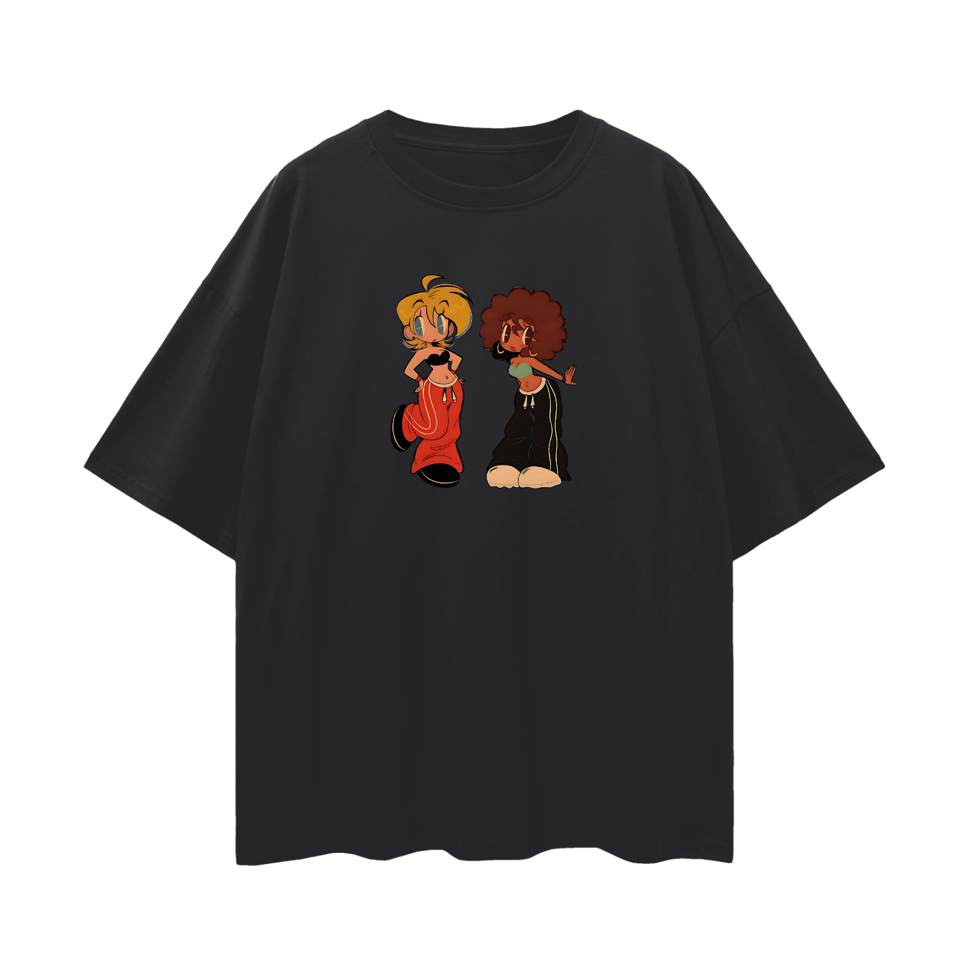 Vintage Like Girls Mary & Judy Graphic Oversized T Shirt