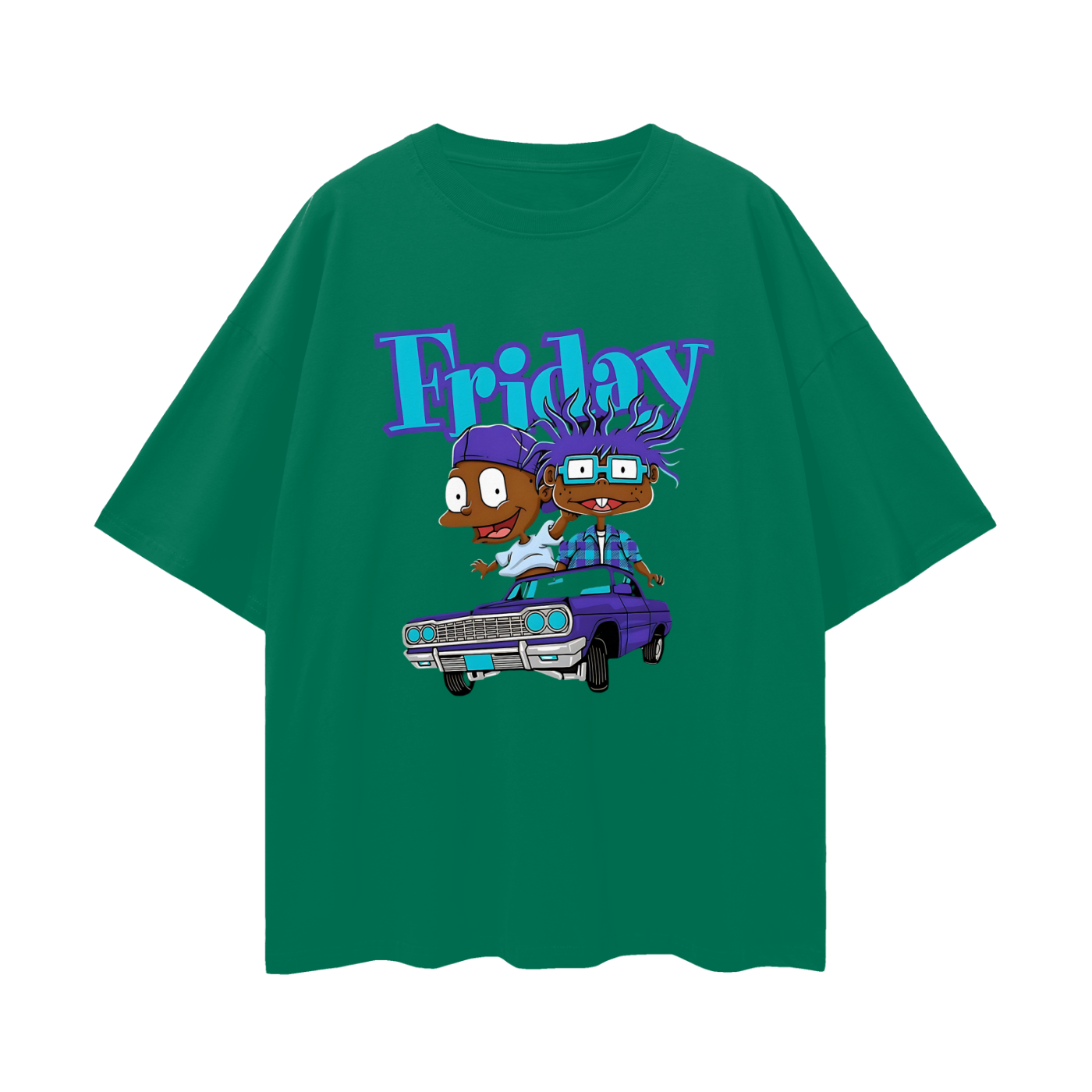 Funny Friday Rug Rats Low Rider Graphic Oversized T Shirt