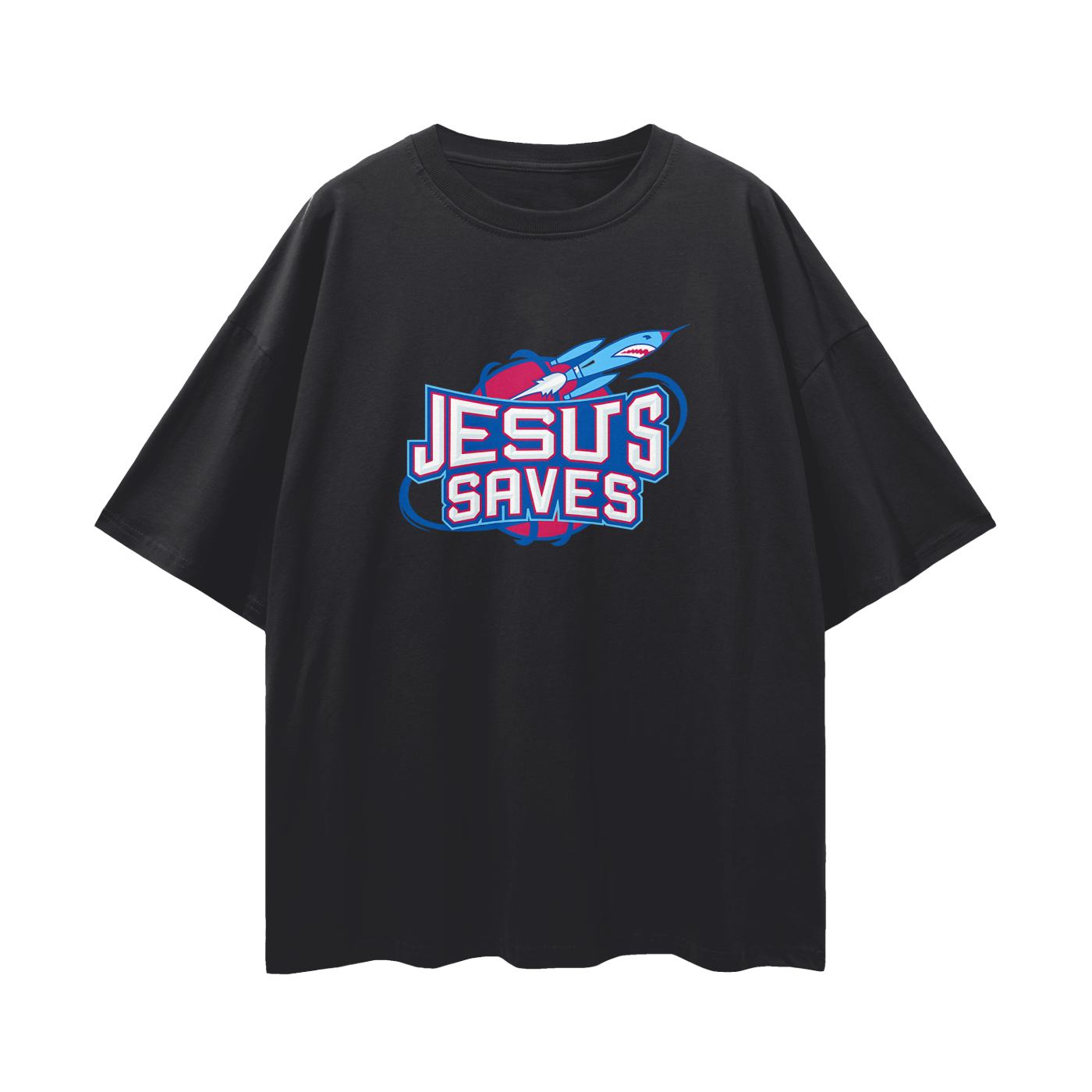 Religious Jesus Saves Vintage Houston Rockets Like Graphic Oversized T Shirt