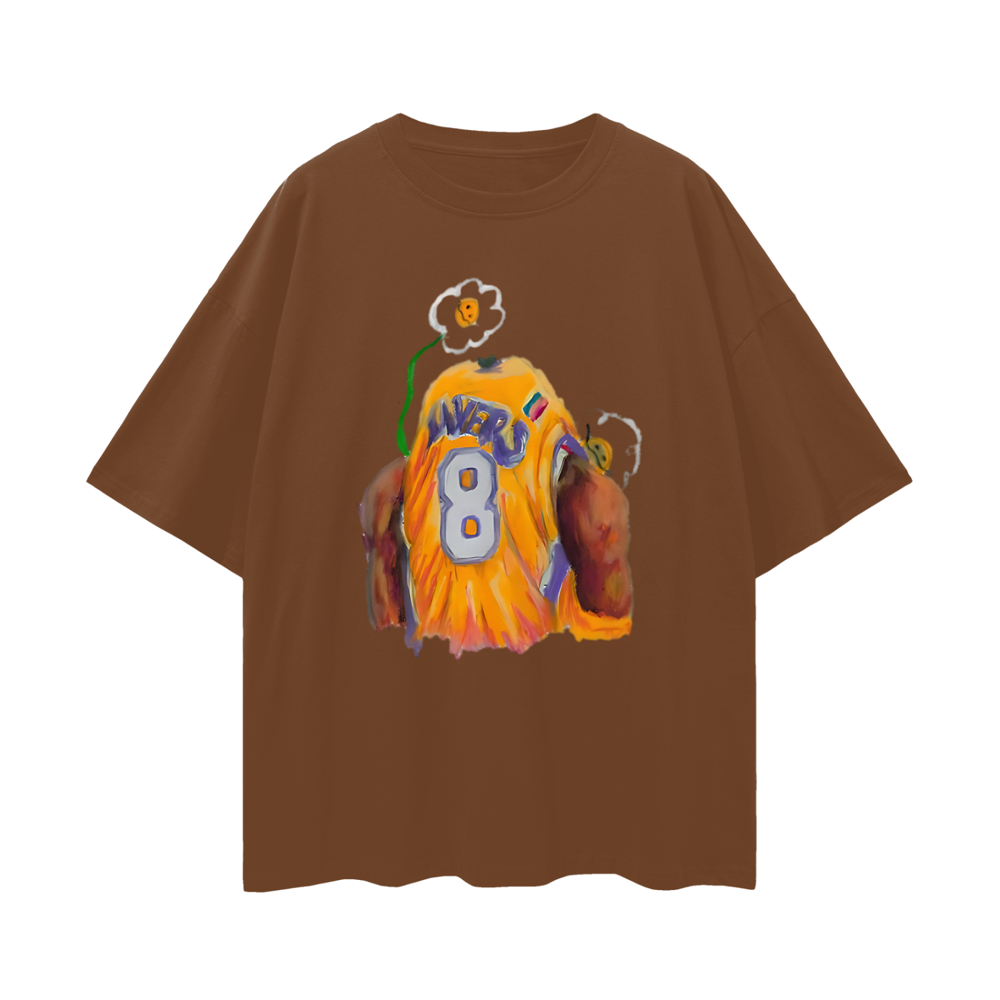 Kobe Bryant Painting 90s Y2K Vintage Like Graphic Oversized T Shirt