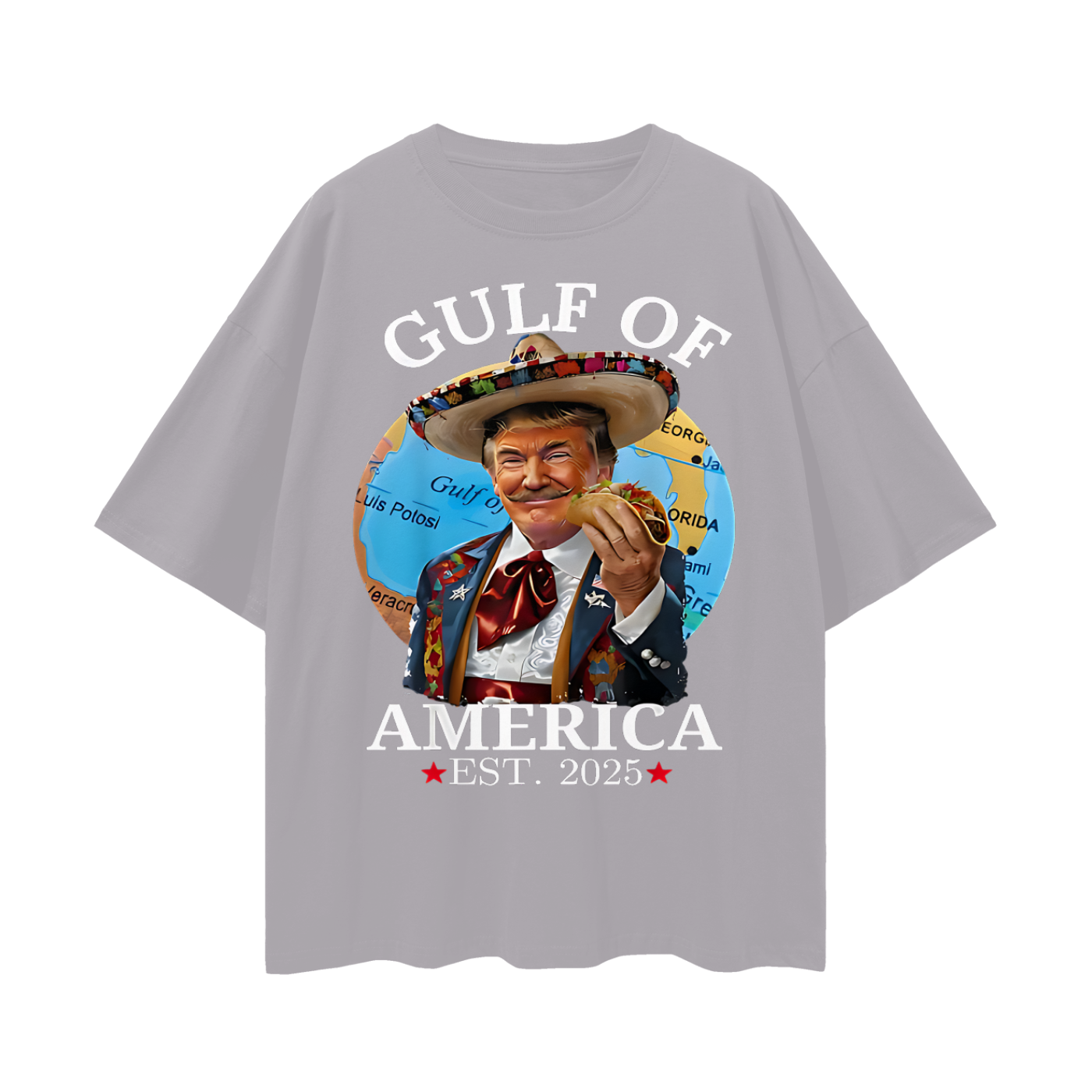 Funny Donald Trump Gulf Of America Graphic Oversized T Shirt