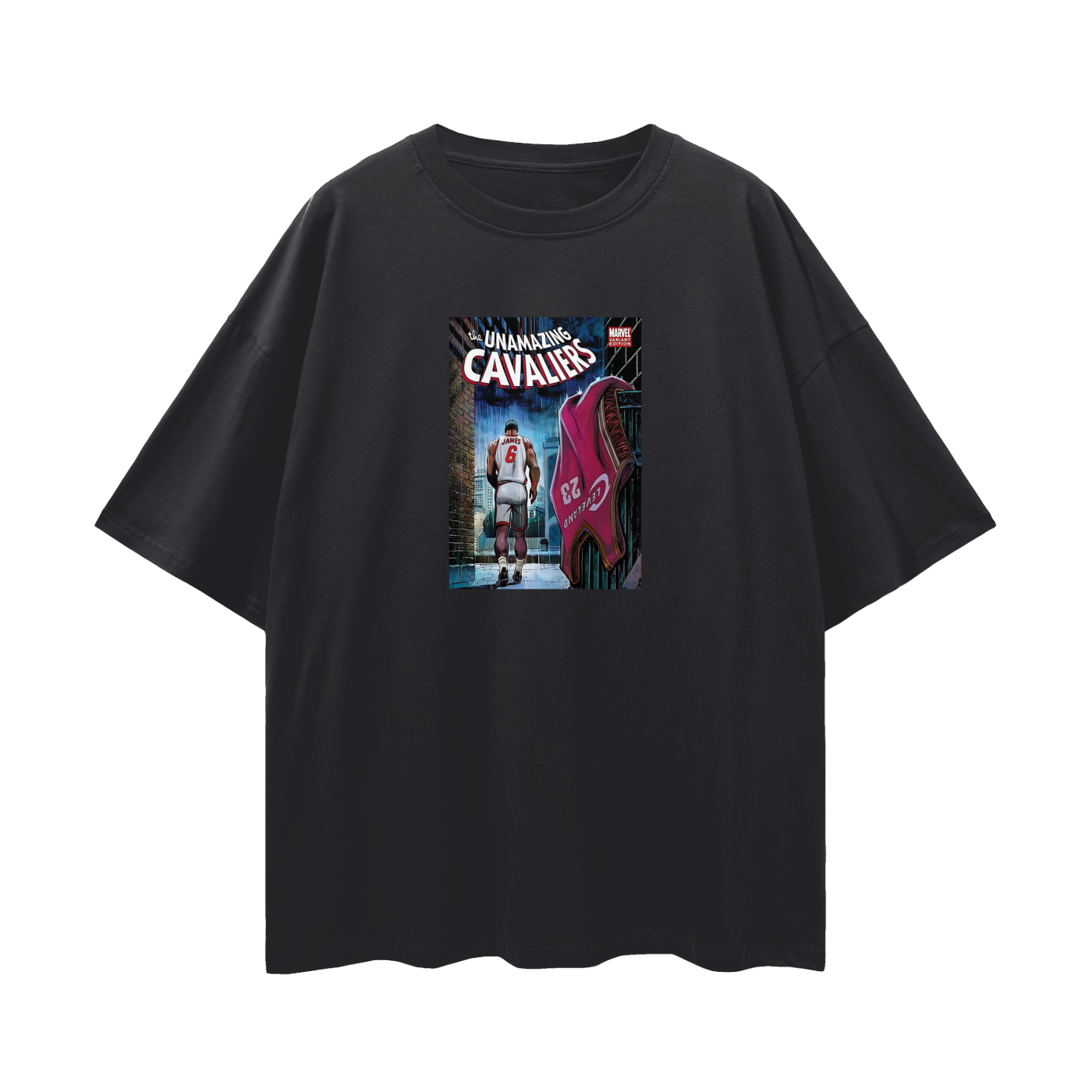 Lebron James Marvel Comic Cavaliers 90s Vintage Like Graphic Oversized T Shirt