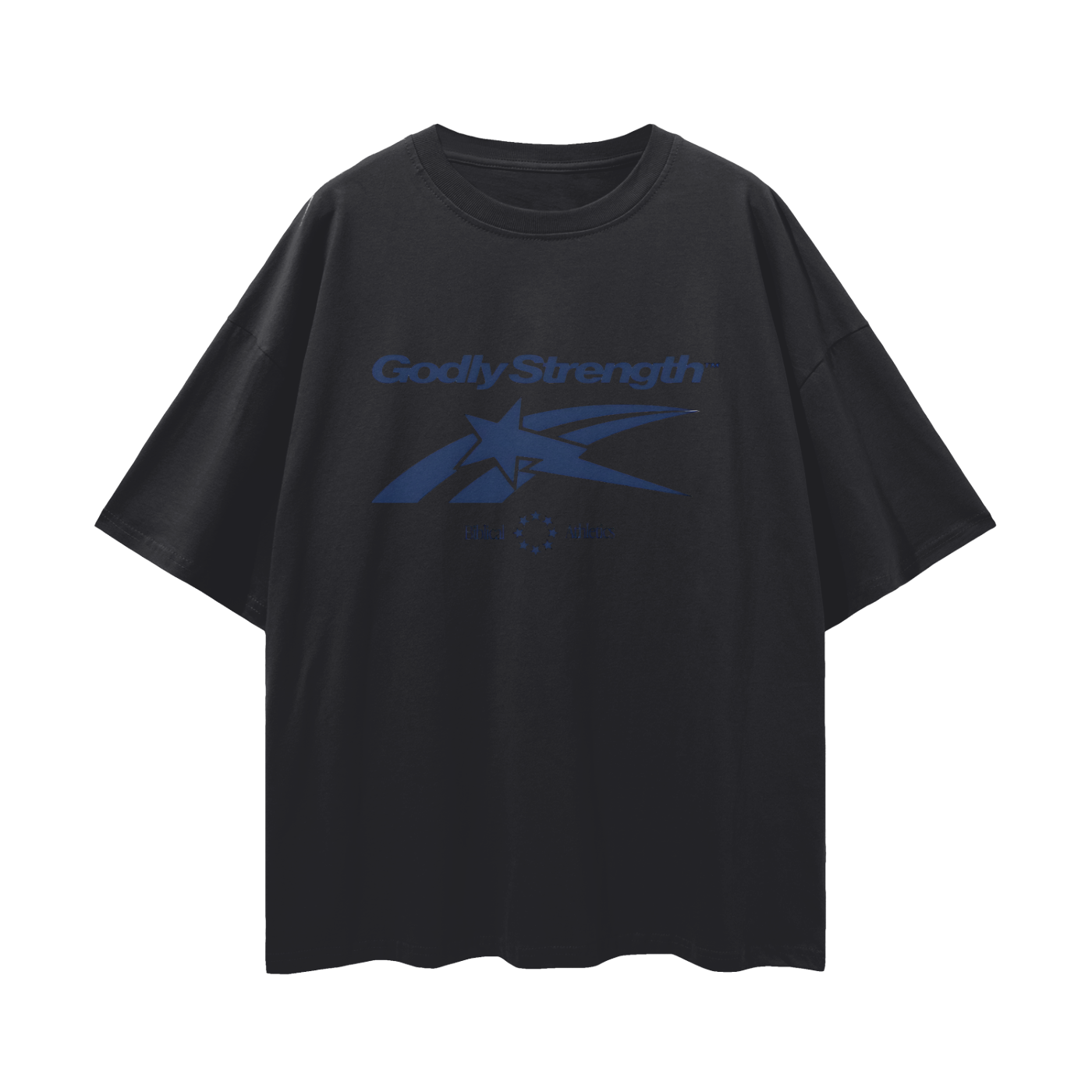 Religious Godly Strength Gym 90s Y2K Vintage Like Graphic Oversized T Shirt