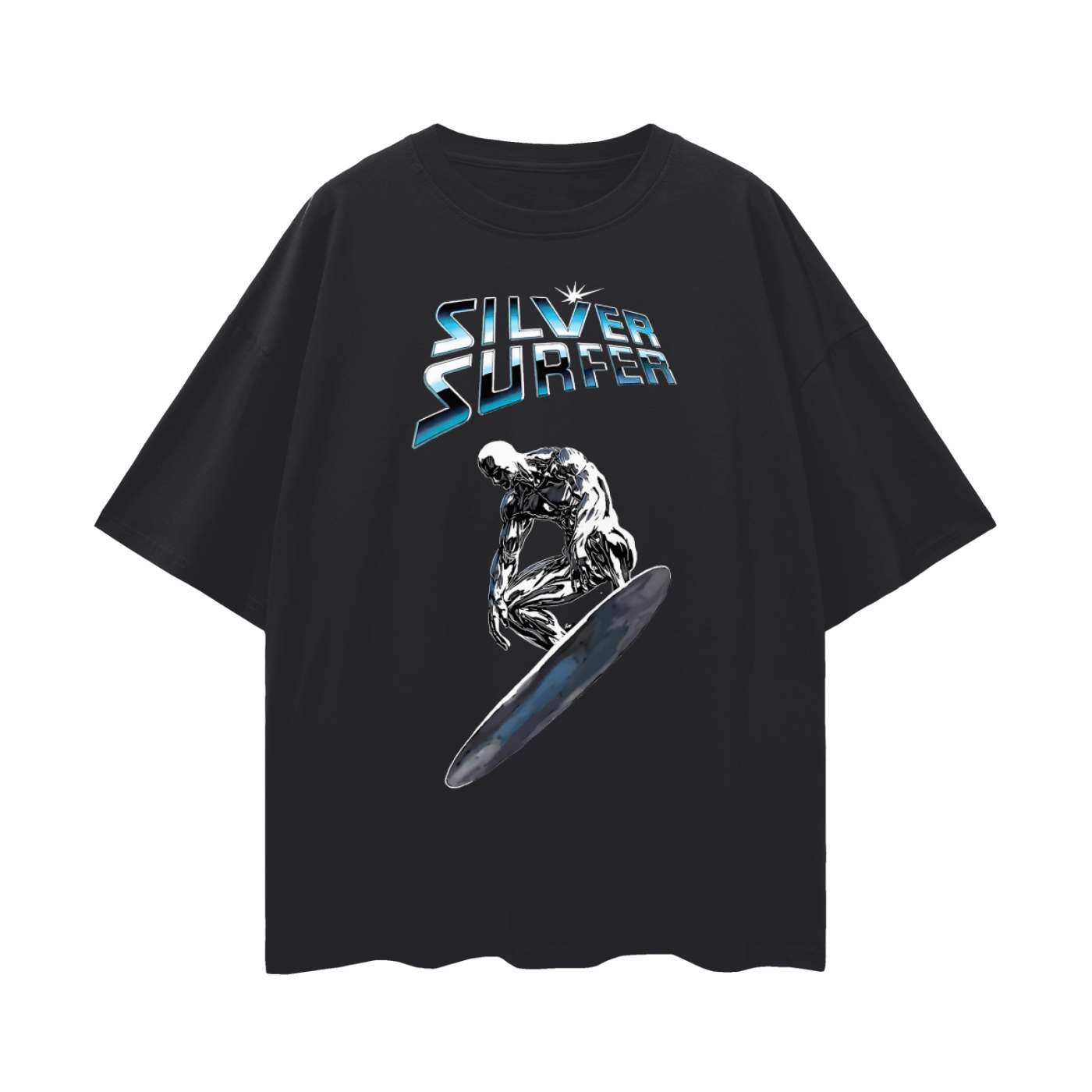 Vintage Like Silver Surfer Oversized T Shirt