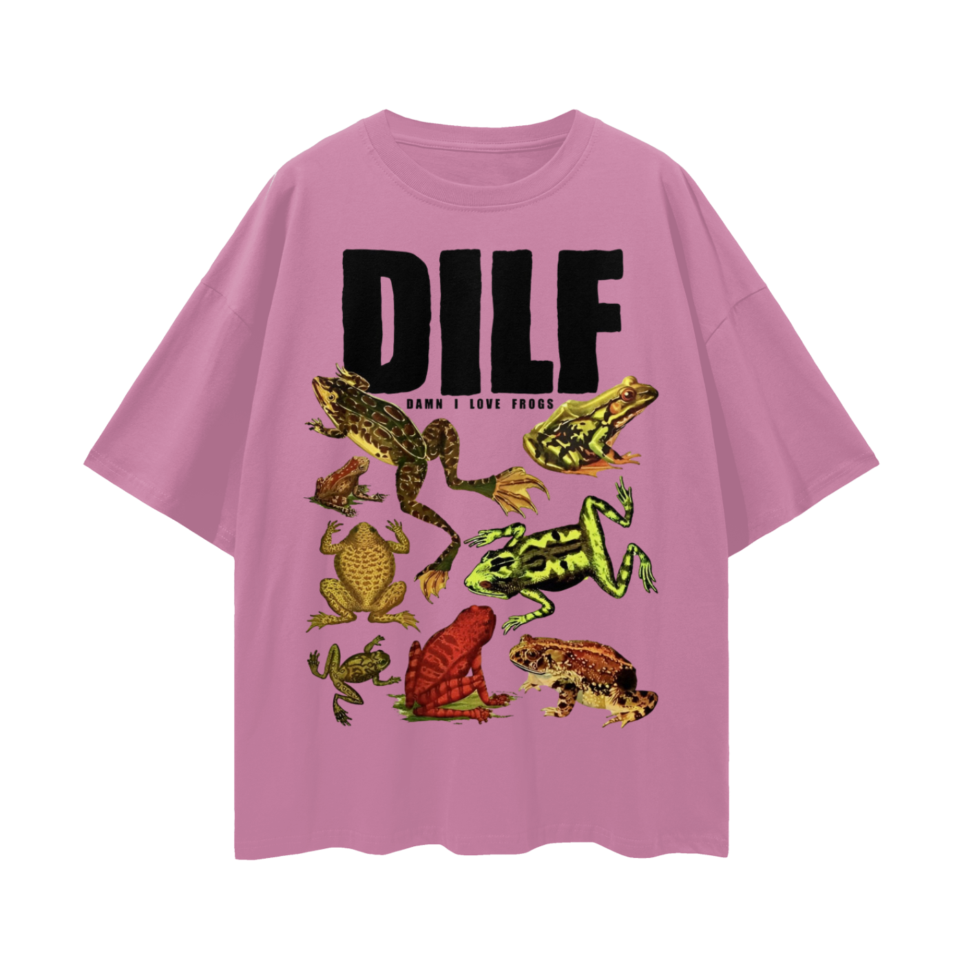 Vintage/Y2K Funny DILF Damn I Love Frogs Oversized T Shirt