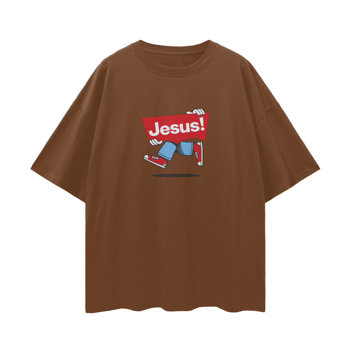 Religious Jesus Vintage Levi's Logo Like Graphic Oversized T Shirt