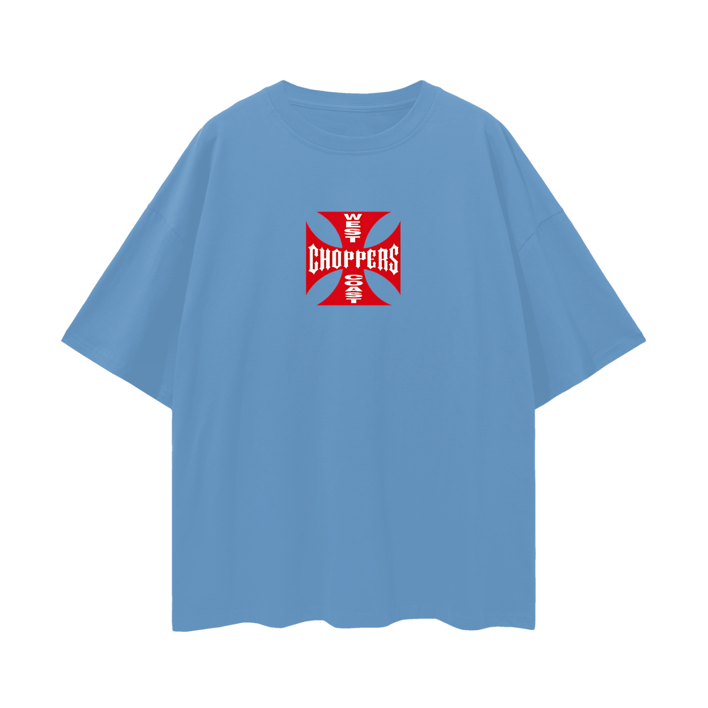 Vintage Like Red West Coast Choppers Oversized T Shirt