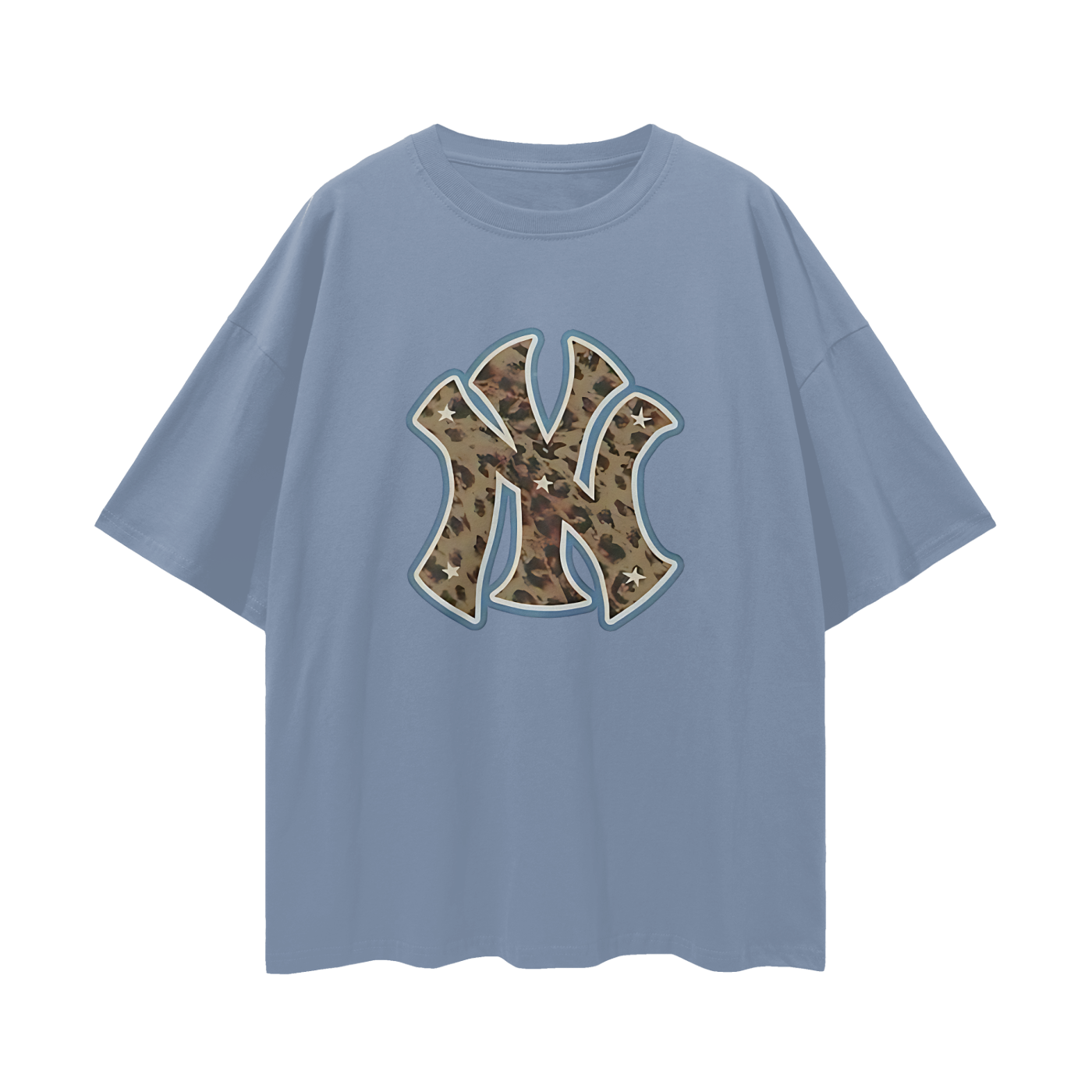 Yankees Leopard 90s Vintage Like Graphic Oversized T Shirt