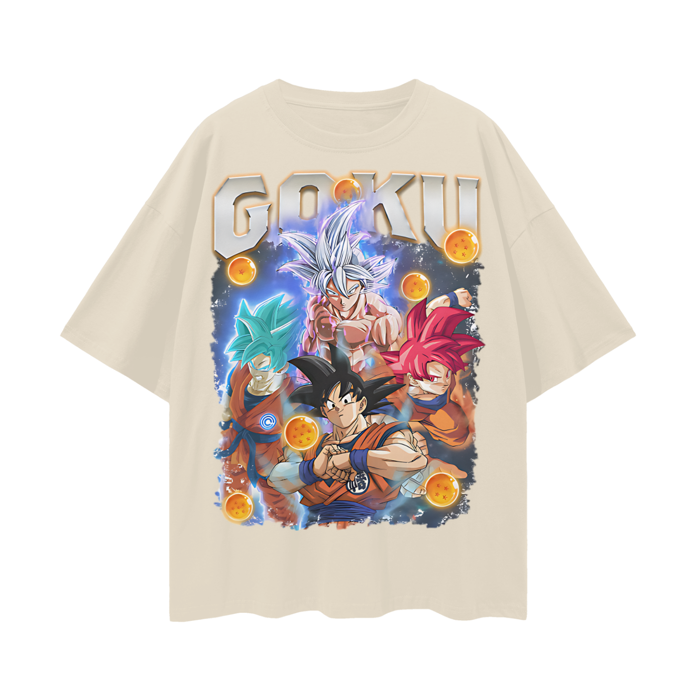 Vintage Like Goku Dragon Ball Z Graphic Oversized T Shirt