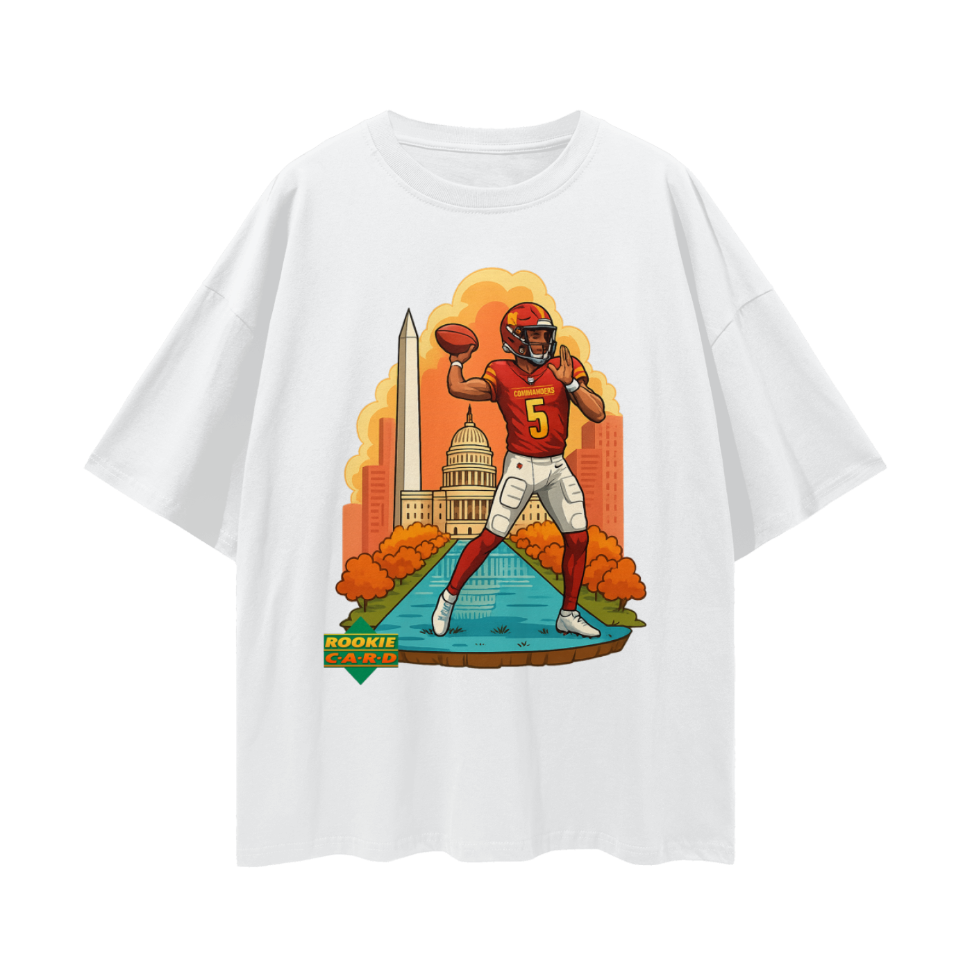 Vintage/Y2K Jayden Daniels Commanders Downtown Rookie Oversized T Shirt