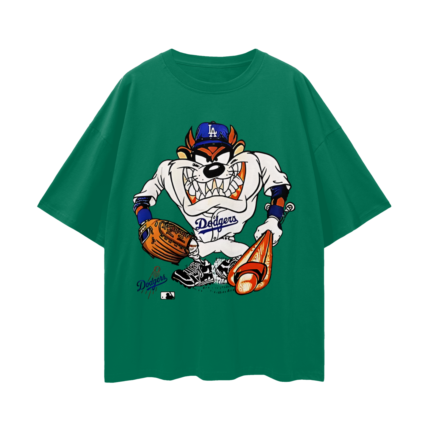 Tasmanian Devil LA Dodgers 90s Y2K Vintage Like Graphic Oversized T Shirt