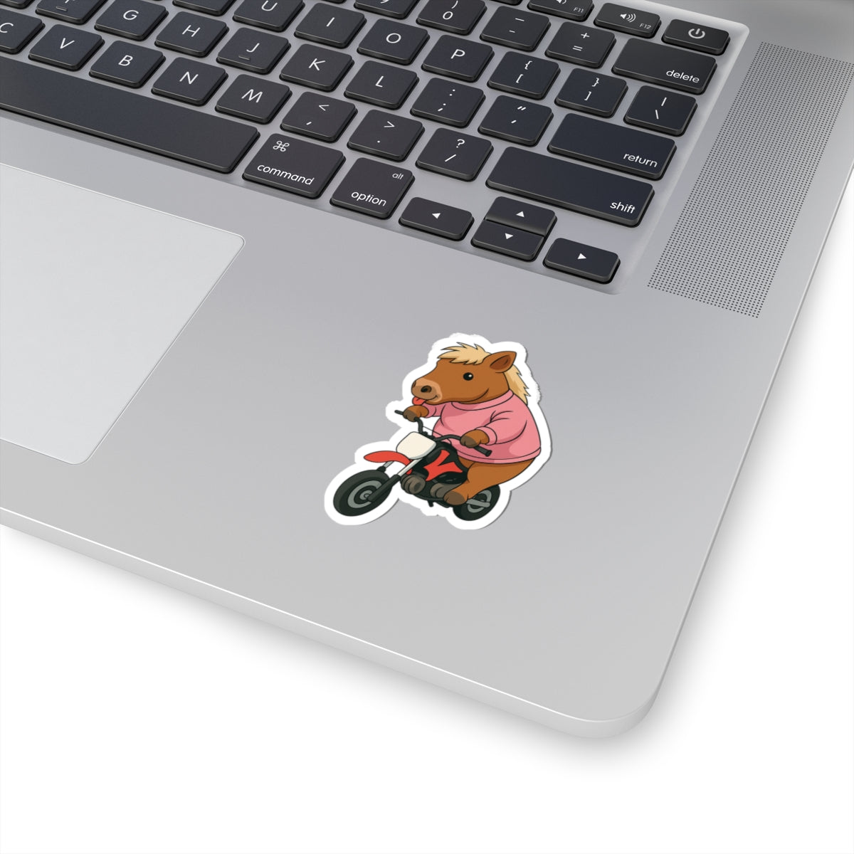 Funny Horse On Dirt Bike Sticker