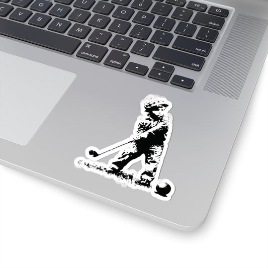 Kid Soldier Golfing Sticker