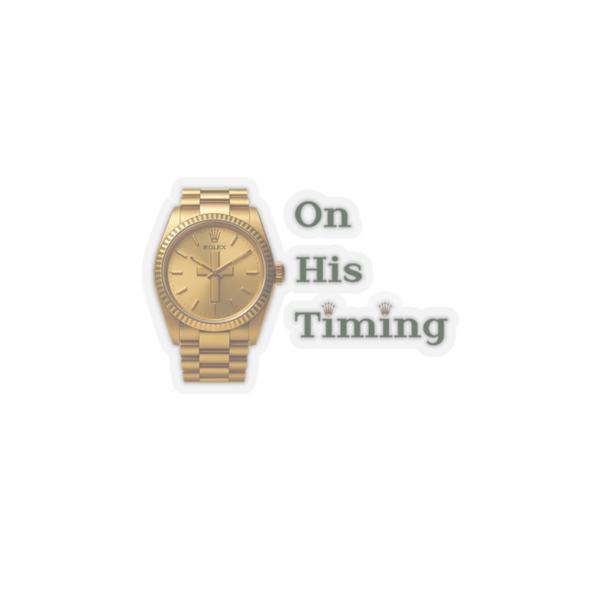 Religious Jesus On His Timing Rolex Sticker