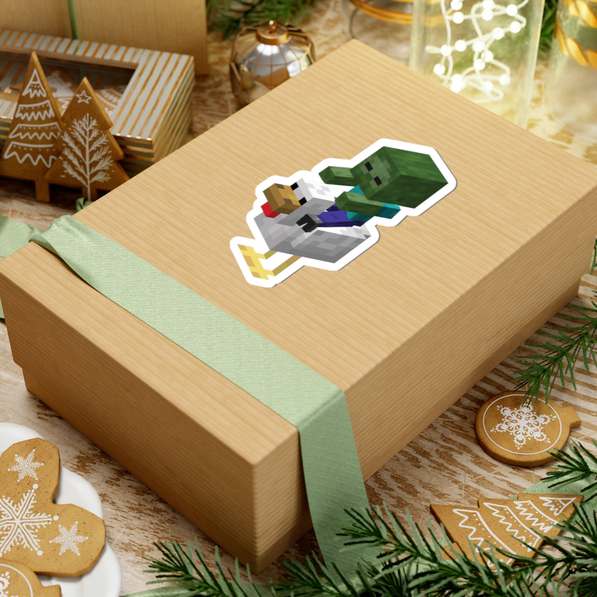 Minecraft Zombie On Chicken Funny Sticker