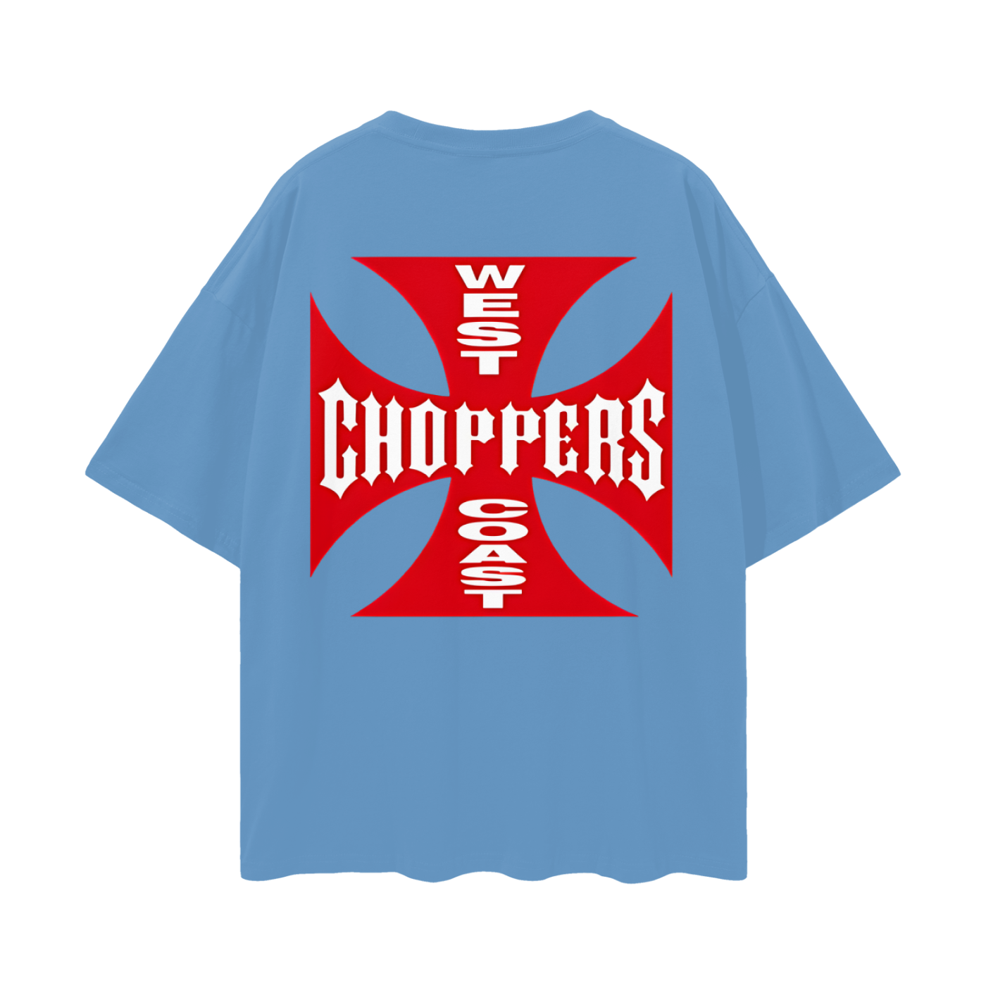Vintage Like Red West Coast Choppers Oversized T Shirt