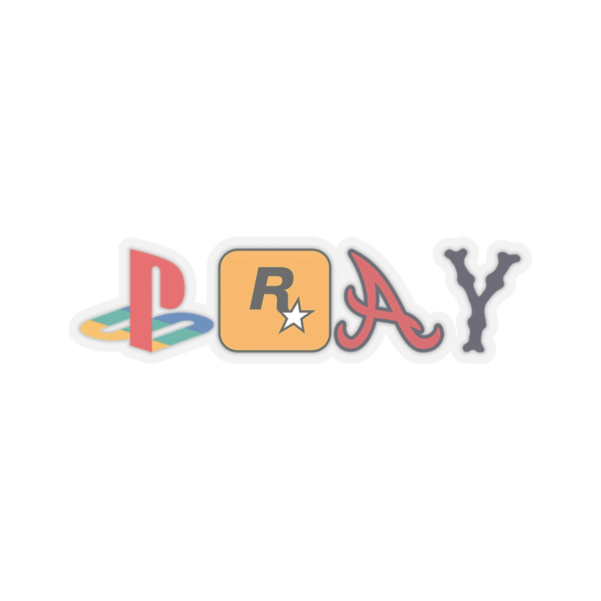 Religious Jesus Pray Logos Sticker
