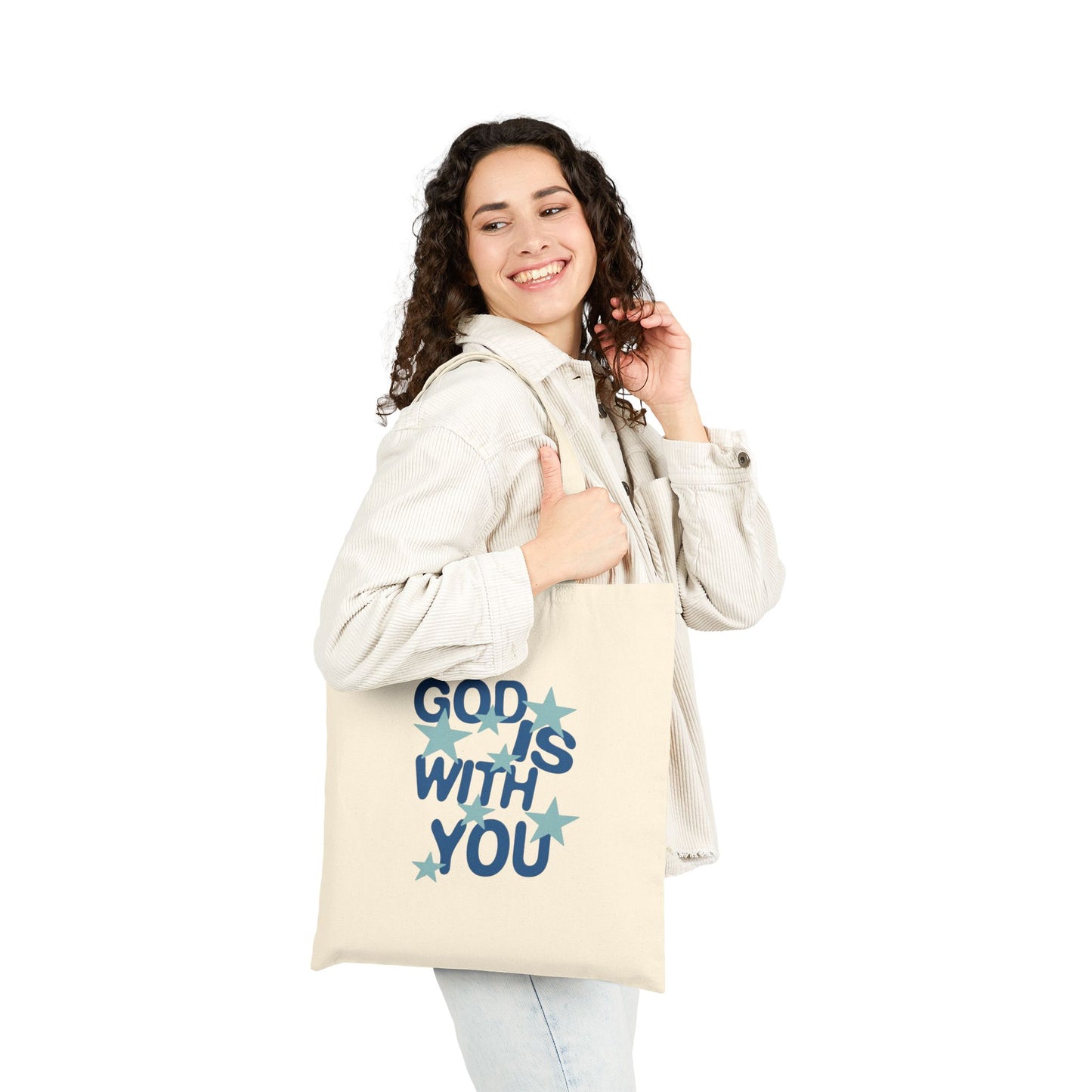 Religious God Is With You Tote Bag
