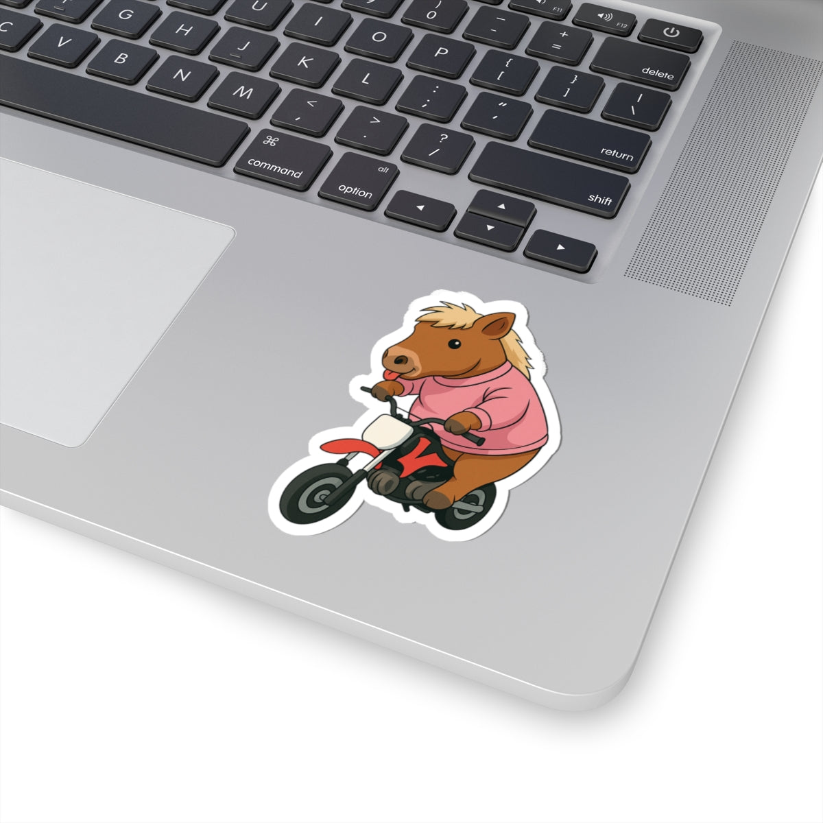 Funny Horse On Dirt Bike Sticker