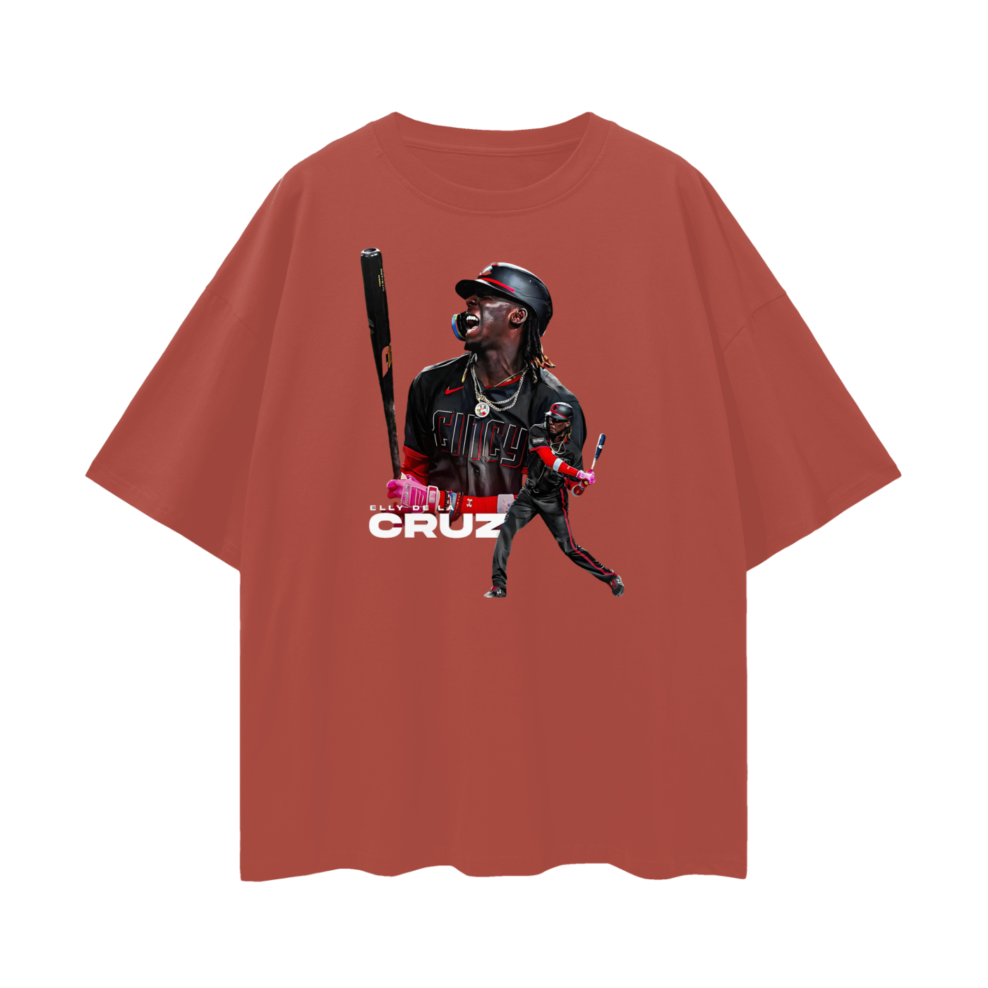 Elly De La Cruz Reds Graphic Oversized T Shirt