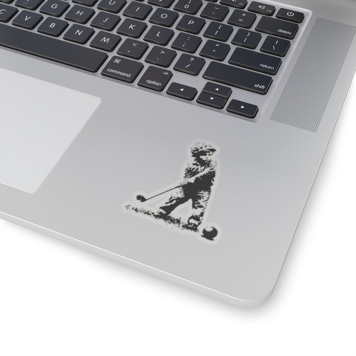 Kid Soldier Golfing Sticker