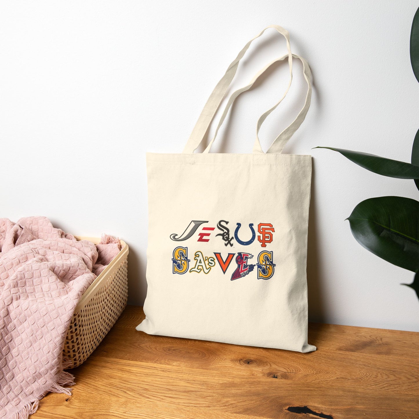 Jesus Saves Sport Logos Like Tote Bag