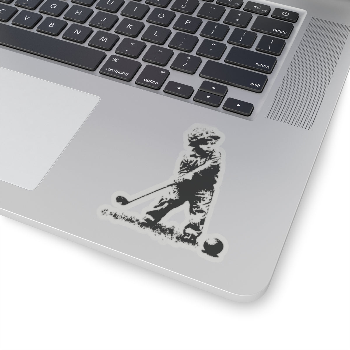 Kid Soldier Golfing Sticker