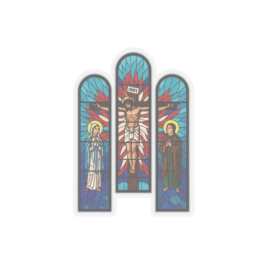 Religious Jesus Cathedral Glass Graphic Sticker