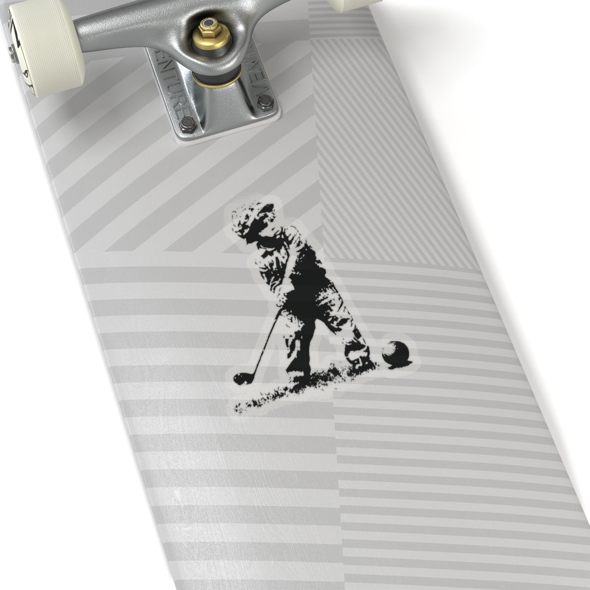 Kid Soldier Golfing Sticker