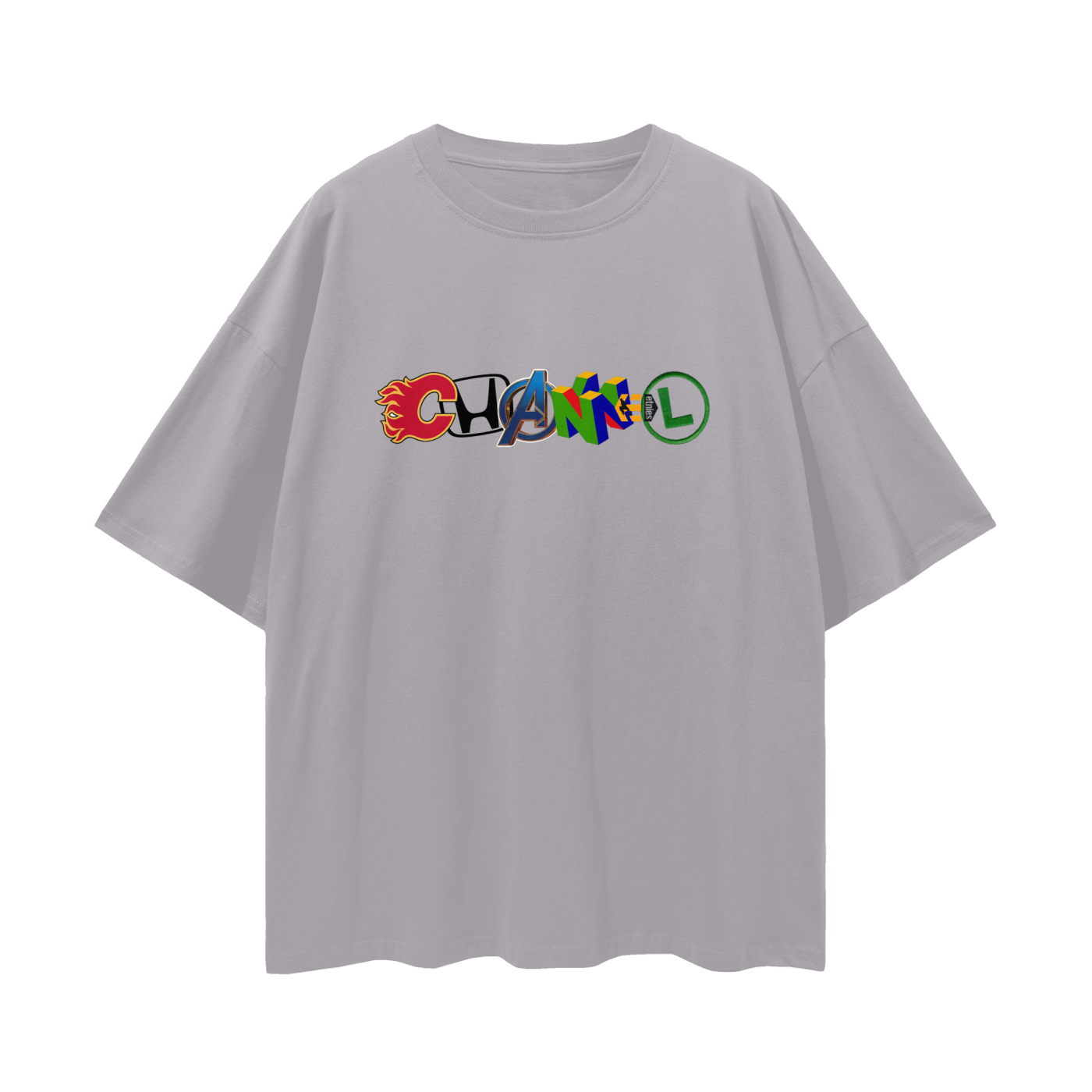 Chanel Logo 90s Vintage Like Graphic Oversized T Shirt
