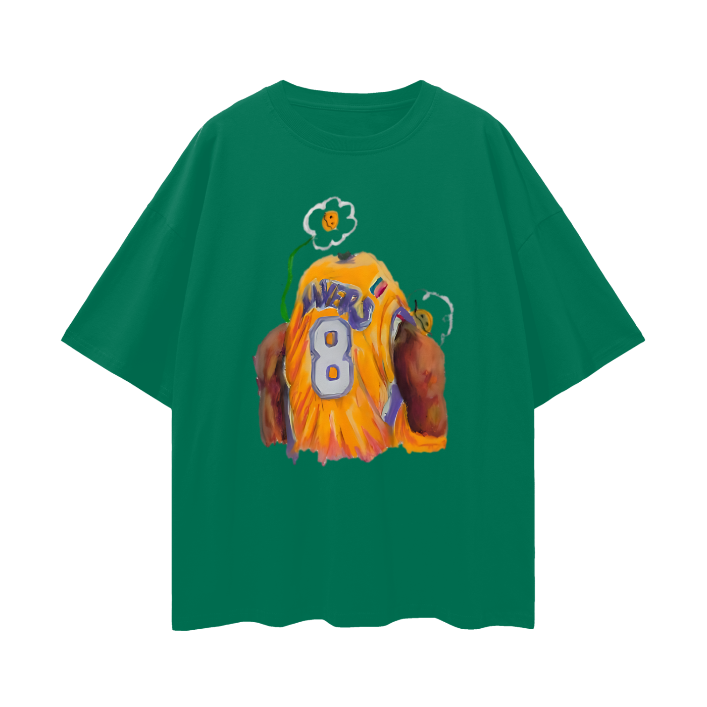 Kobe Bryant Painting 90s Y2K Vintage Like Graphic Oversized T Shirt