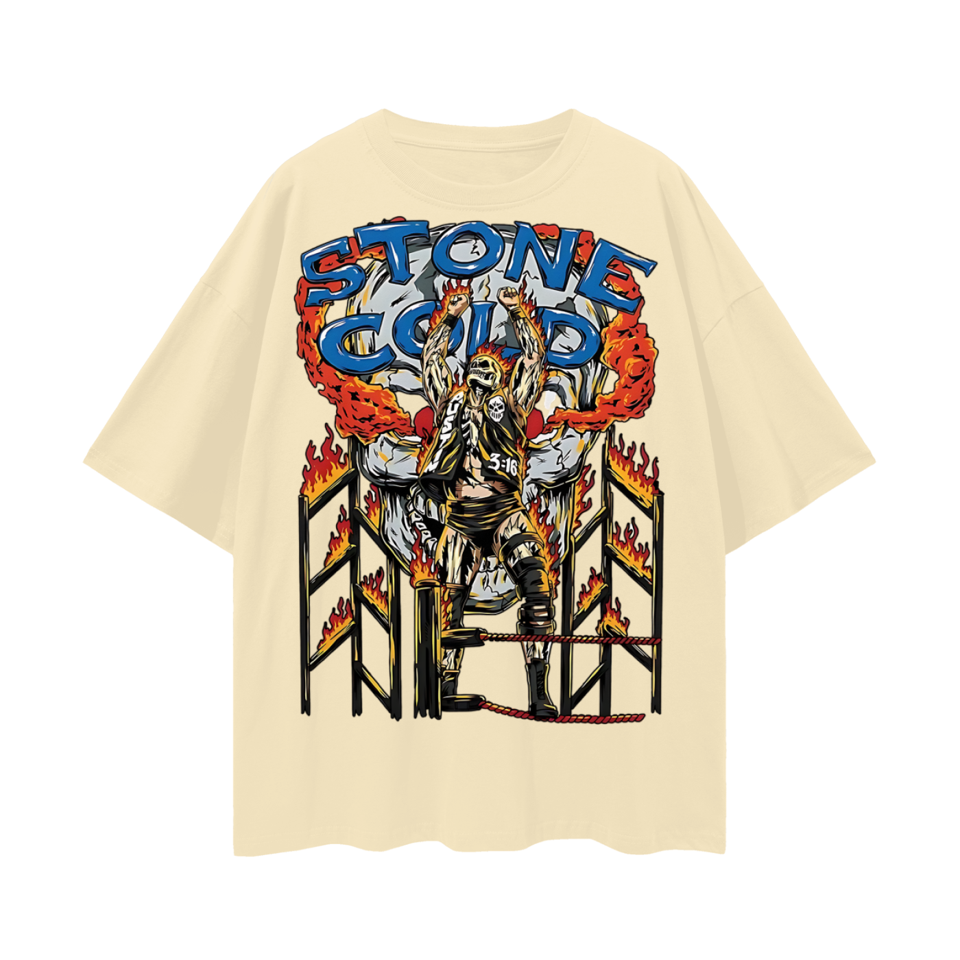 Stone Cold Steve Austin 90s Vintage Like Graphic Oversized T Shirt