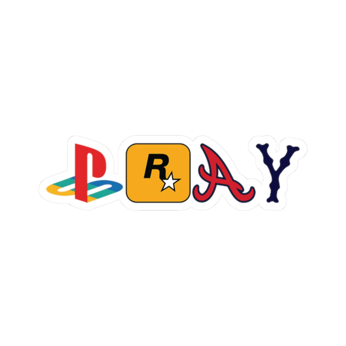 Religious Jesus Pray Logos Sticker